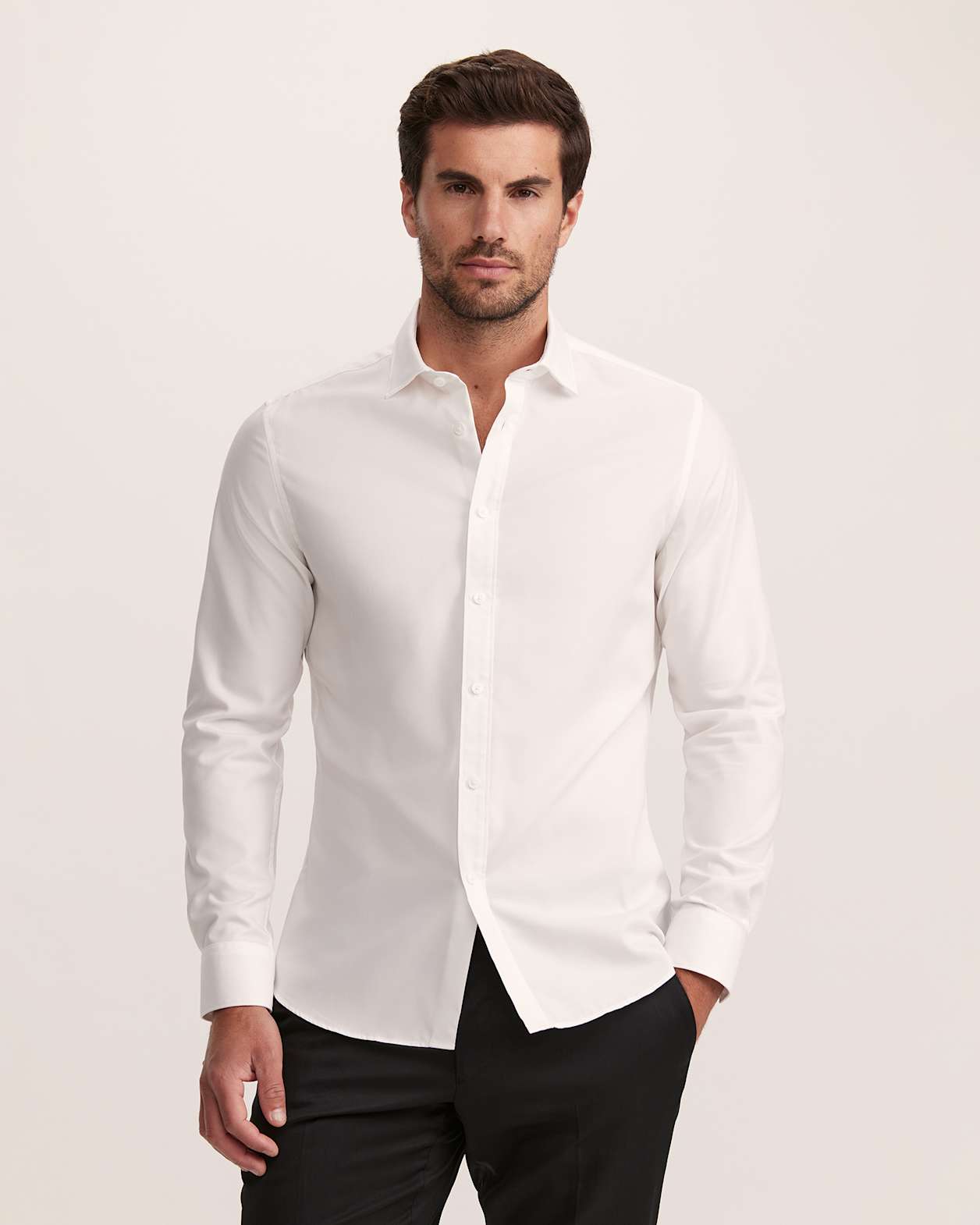Harry Egyptian Cotton Shirt in WHITE