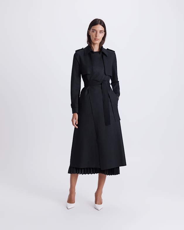 Black wool top coat australia