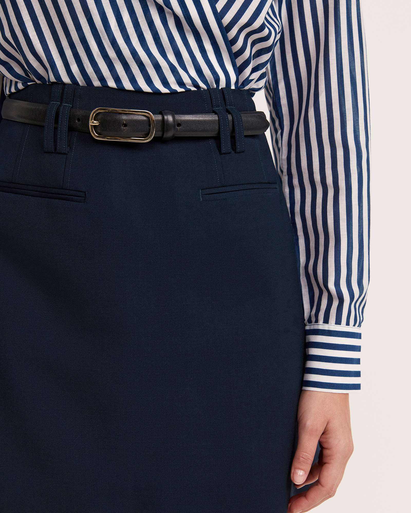ミニスカート Siyazu SIST9023 Tweed Mini Skirt_Navy Factory: Tweed Mini Skirt For Women