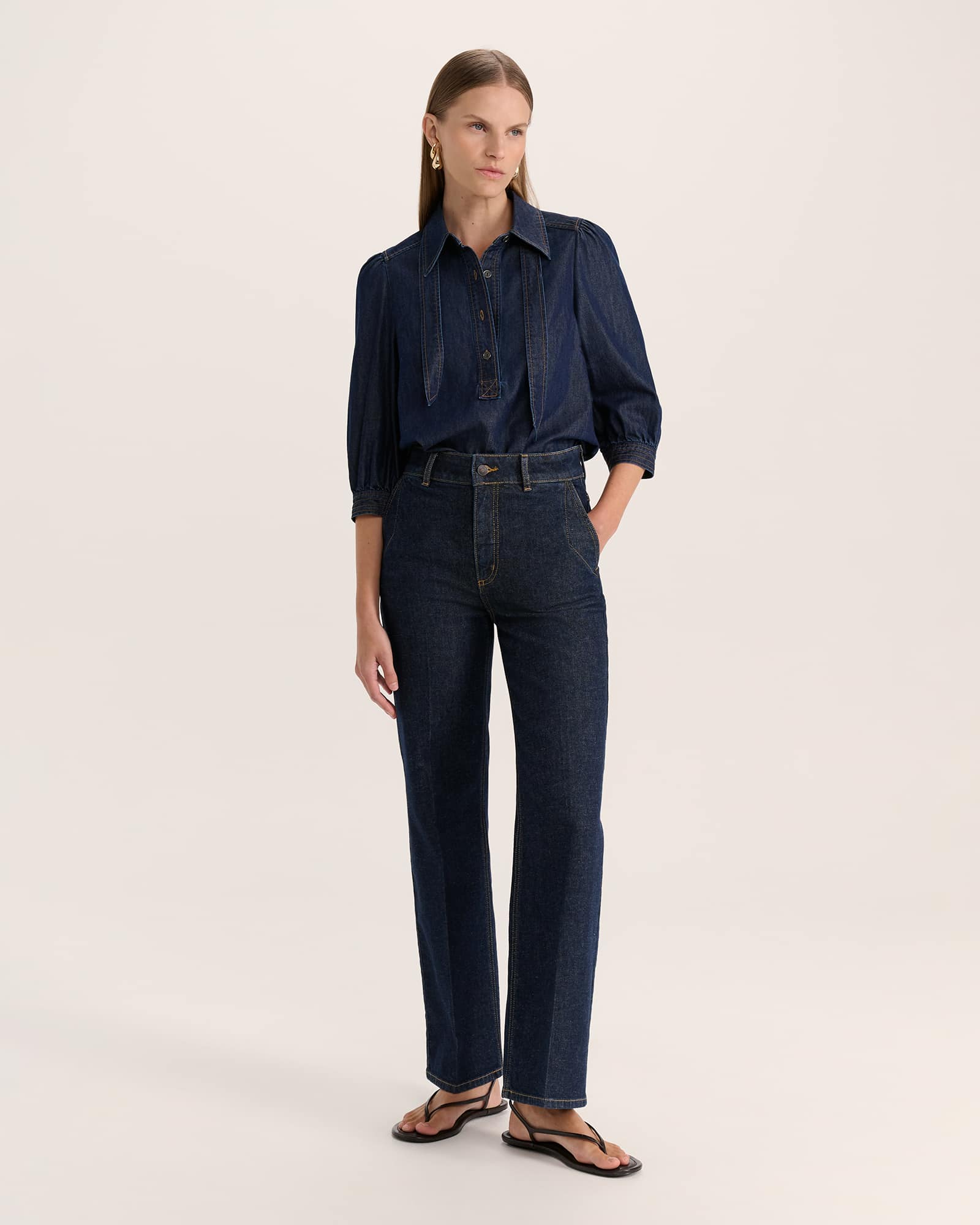 Ava Wide Leg Jean in Blueblack Wash - SABA