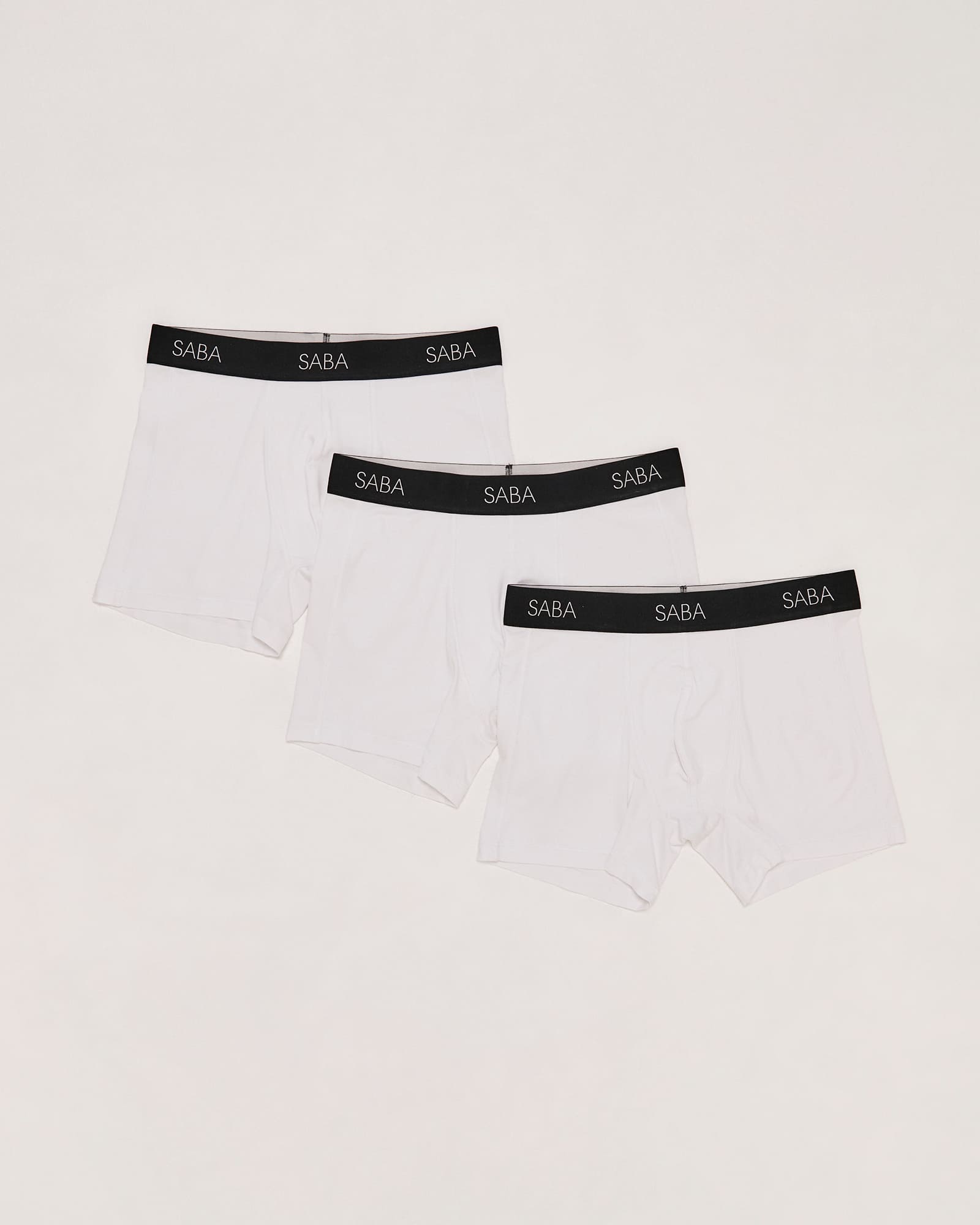 3 Pack White Trunks