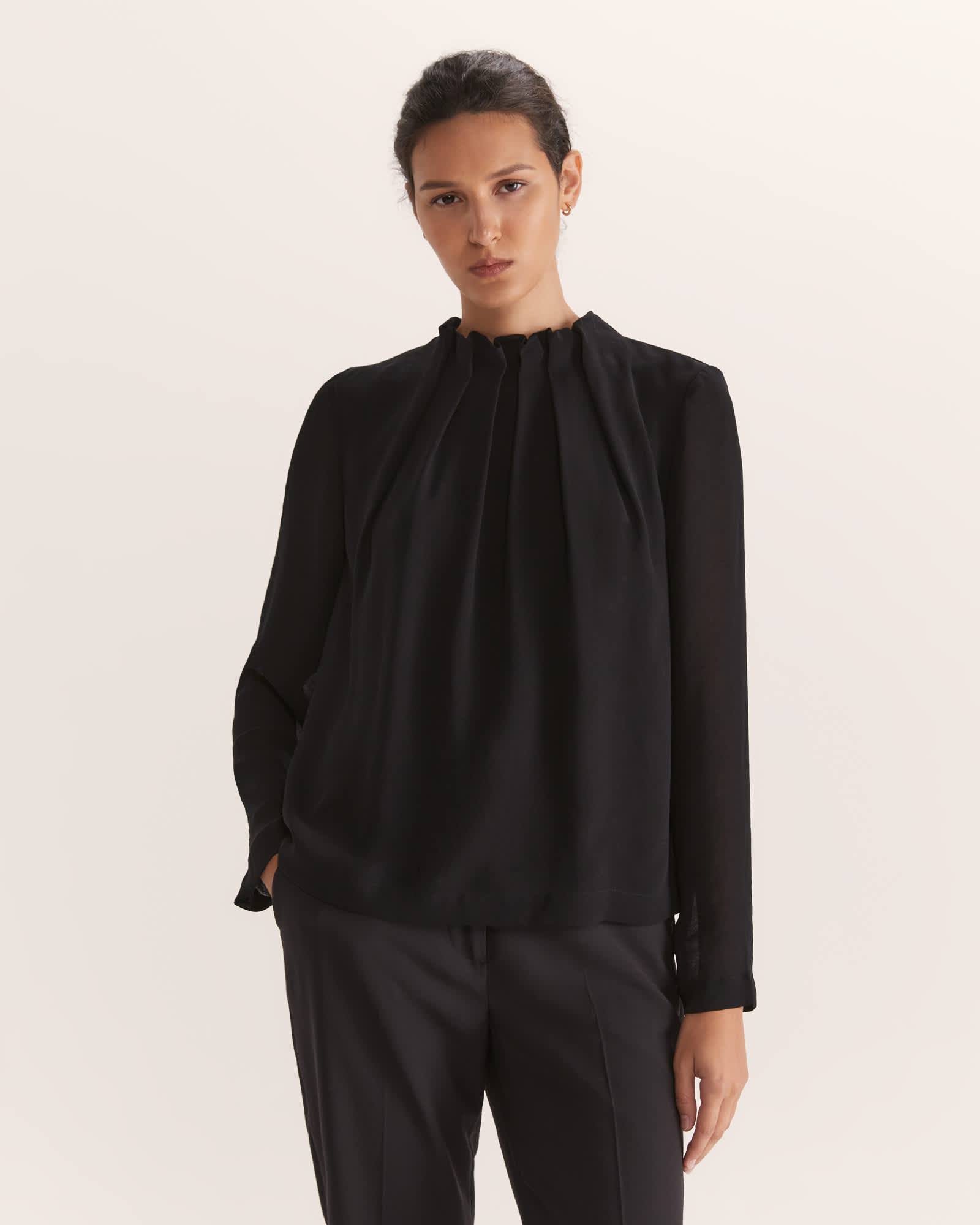 Willa High Neck Long Sleeve Top