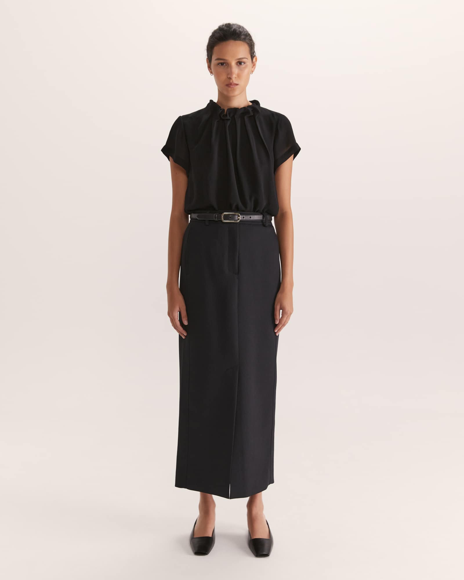 Willa High Neck Short Sleeve Top