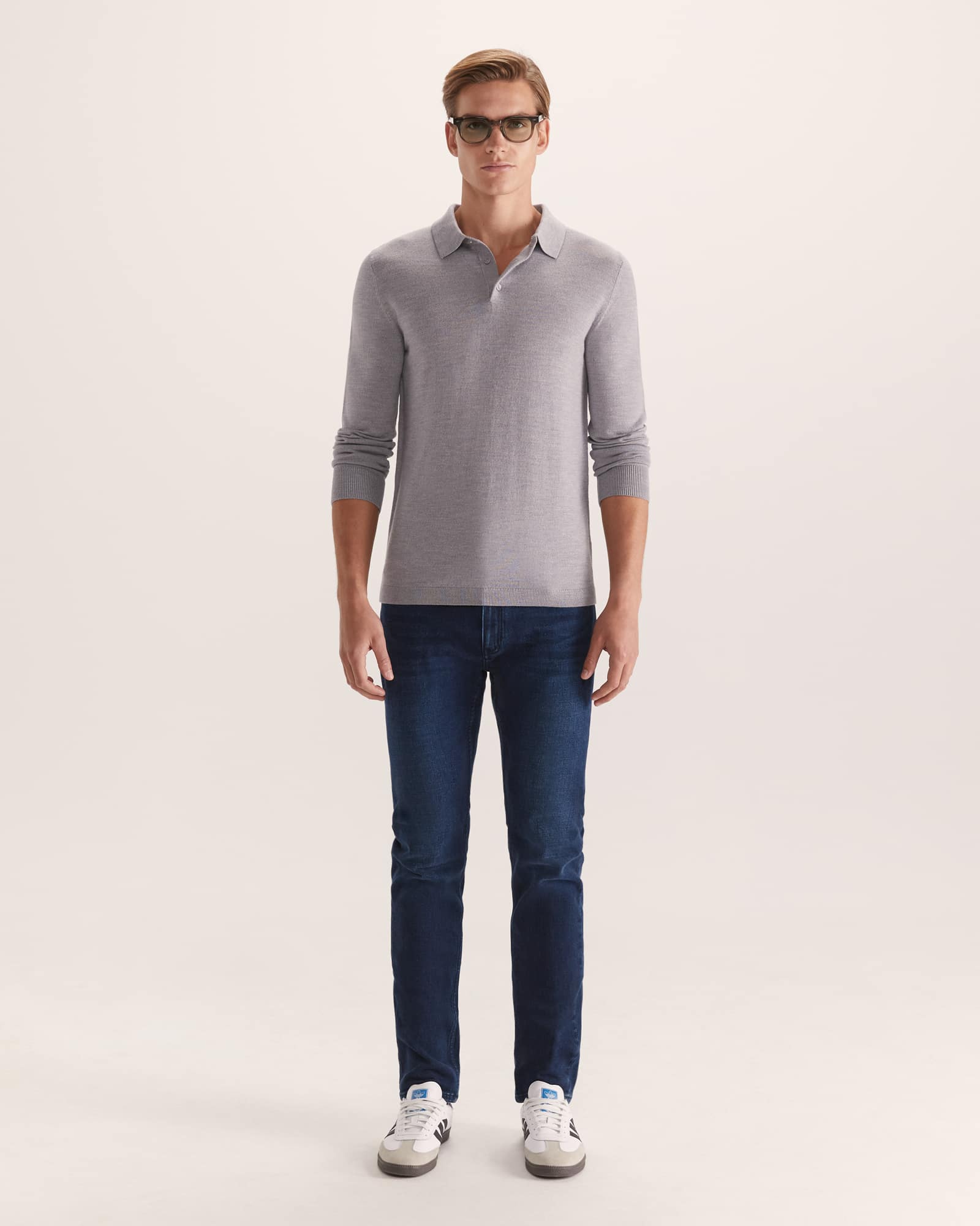 Franklin Merino Wool Long Sleeve Polo