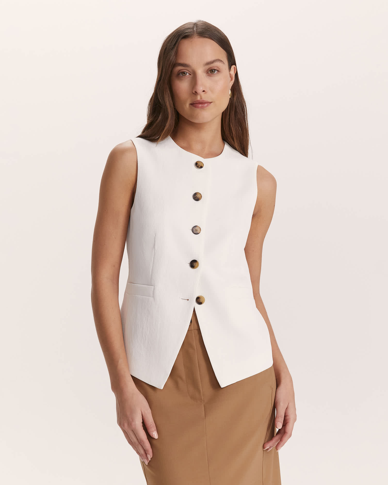 Dharma Crew Neck Longline Vest