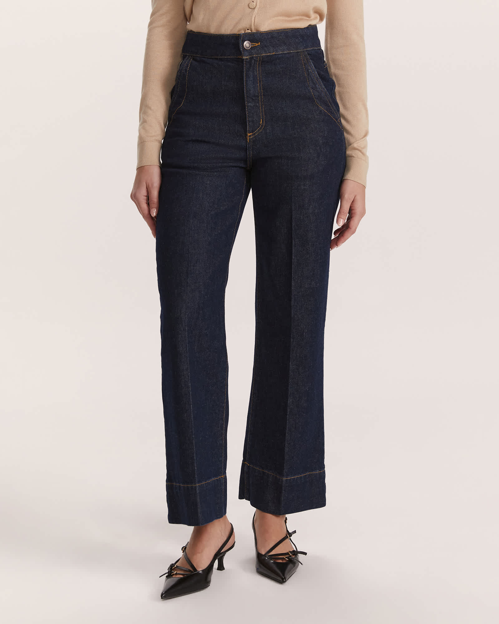Ava Cropped Wide Leg Jean