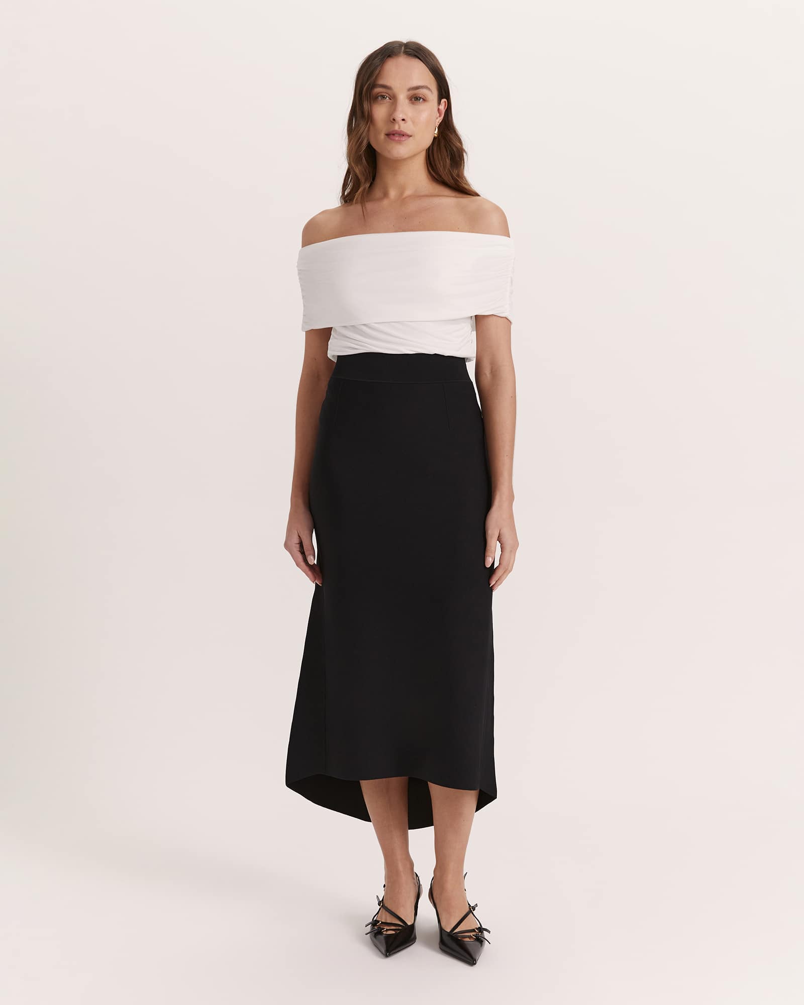 Mia Milano Fluted Skirt