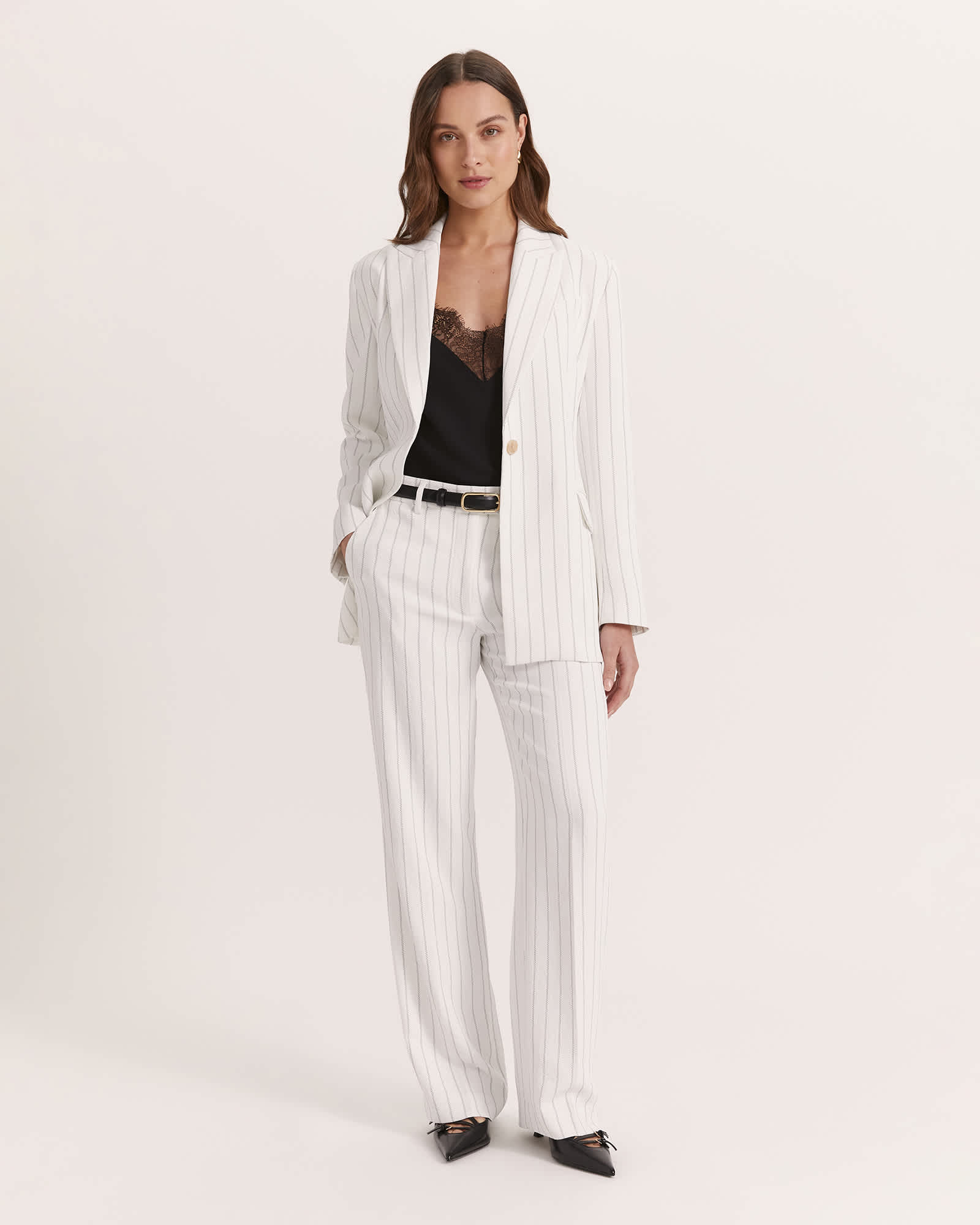 Dharma Pinstripe Wide Leg Pant
