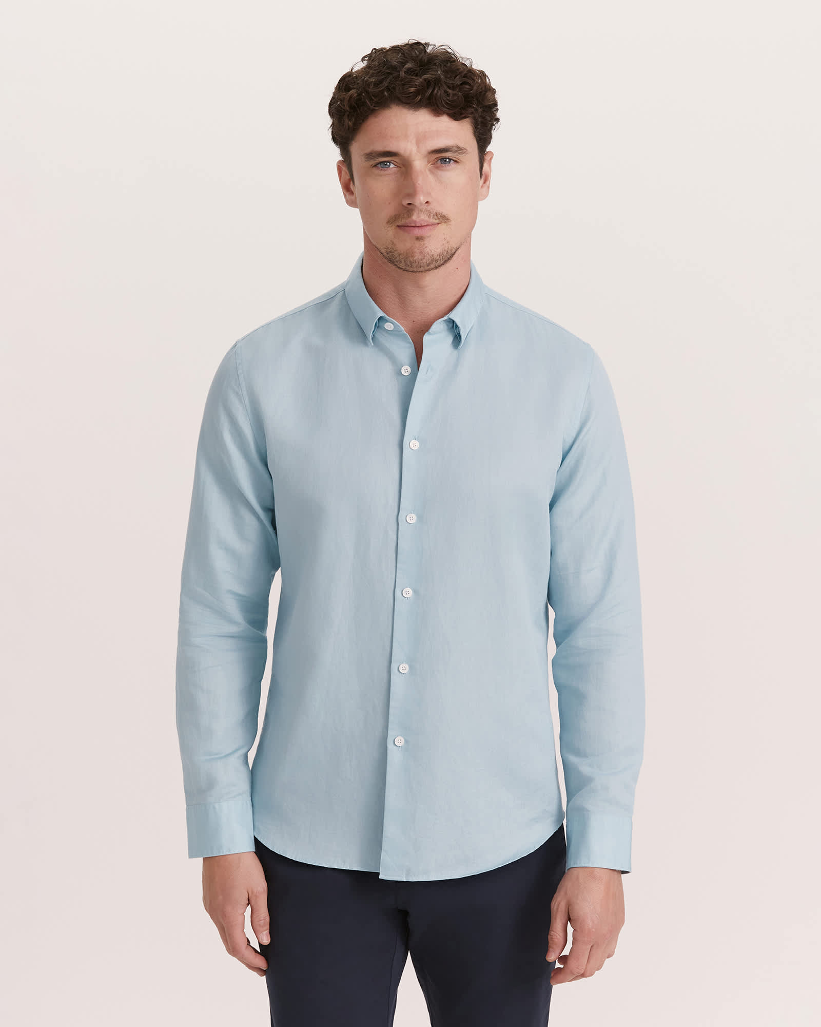 Reeves Long Sleeve Classic Linen Cotton Shirt