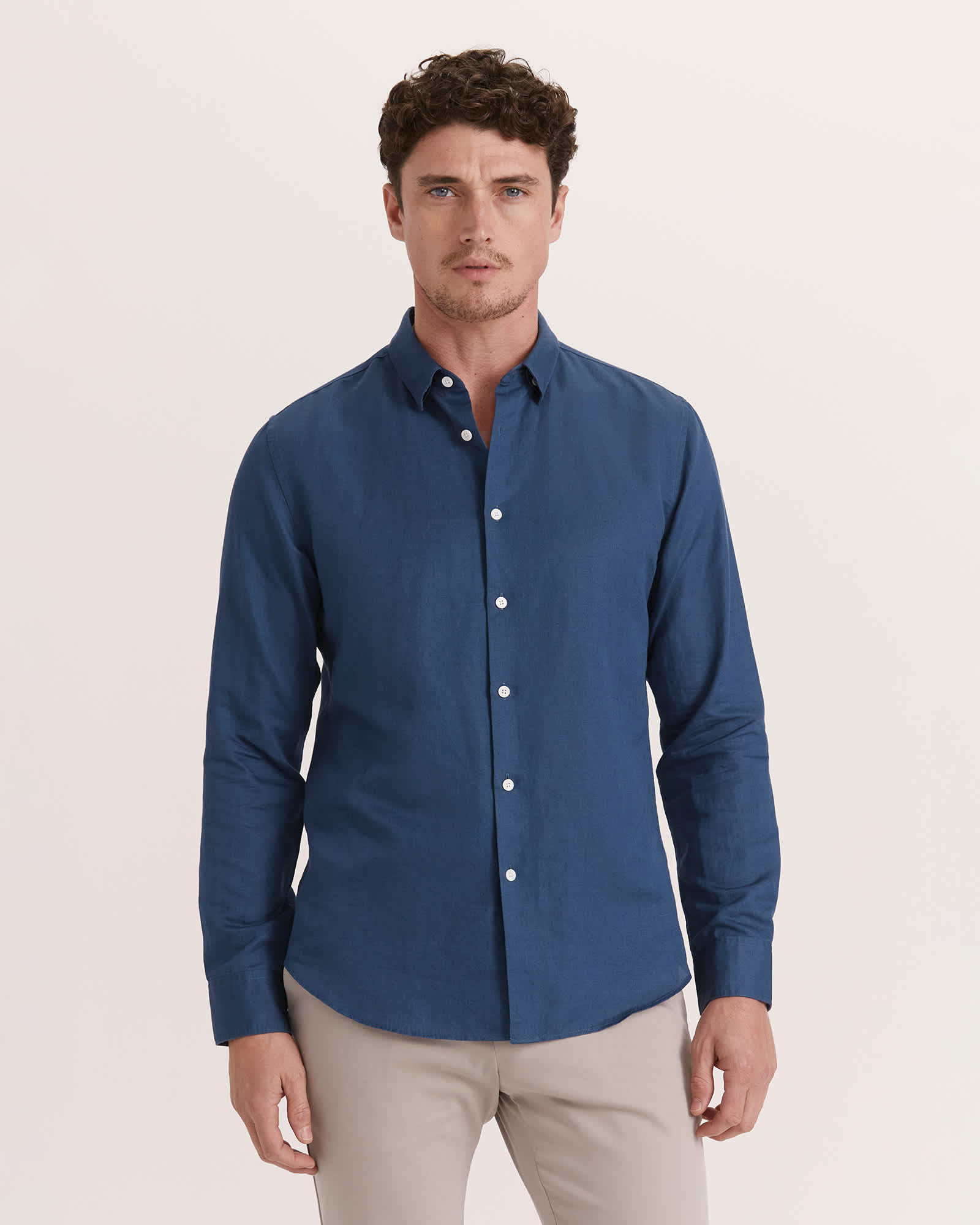 Reeves Long Sleeve Classic Linen Cotton Shirt