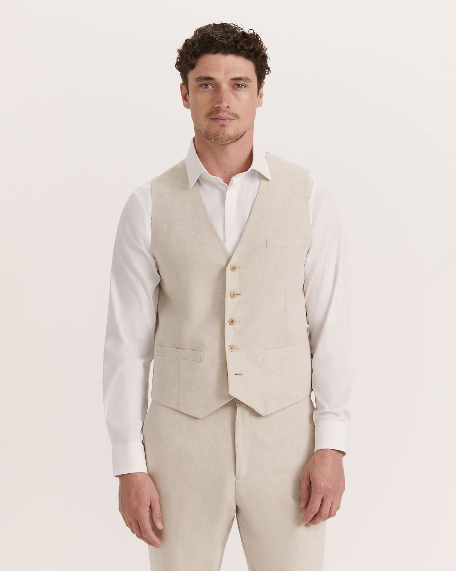 Elias Cotton Linen Waistcoat