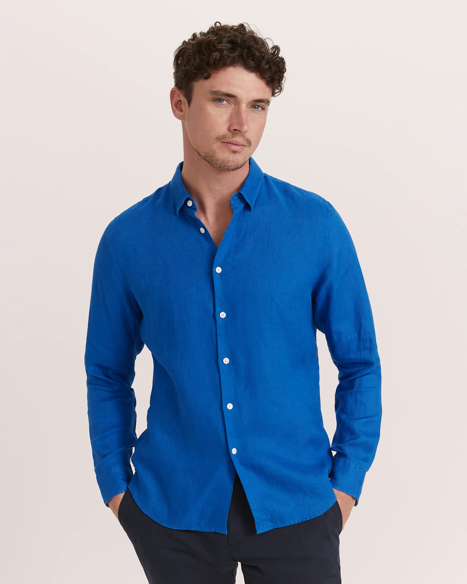 Anderson Long Sleeve Classic Linen Shirt