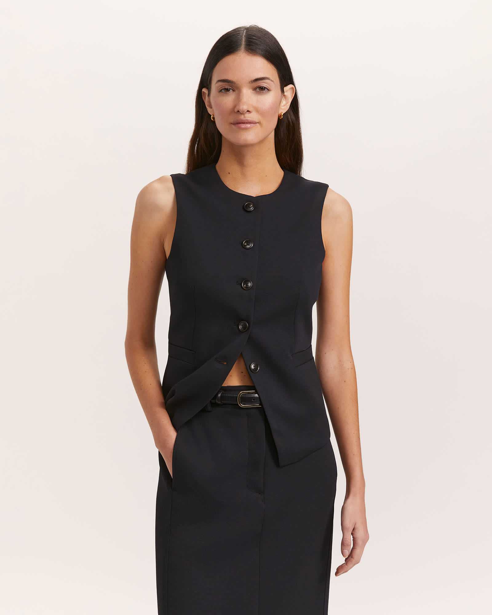 Dharma Crew Neck Longline Vest