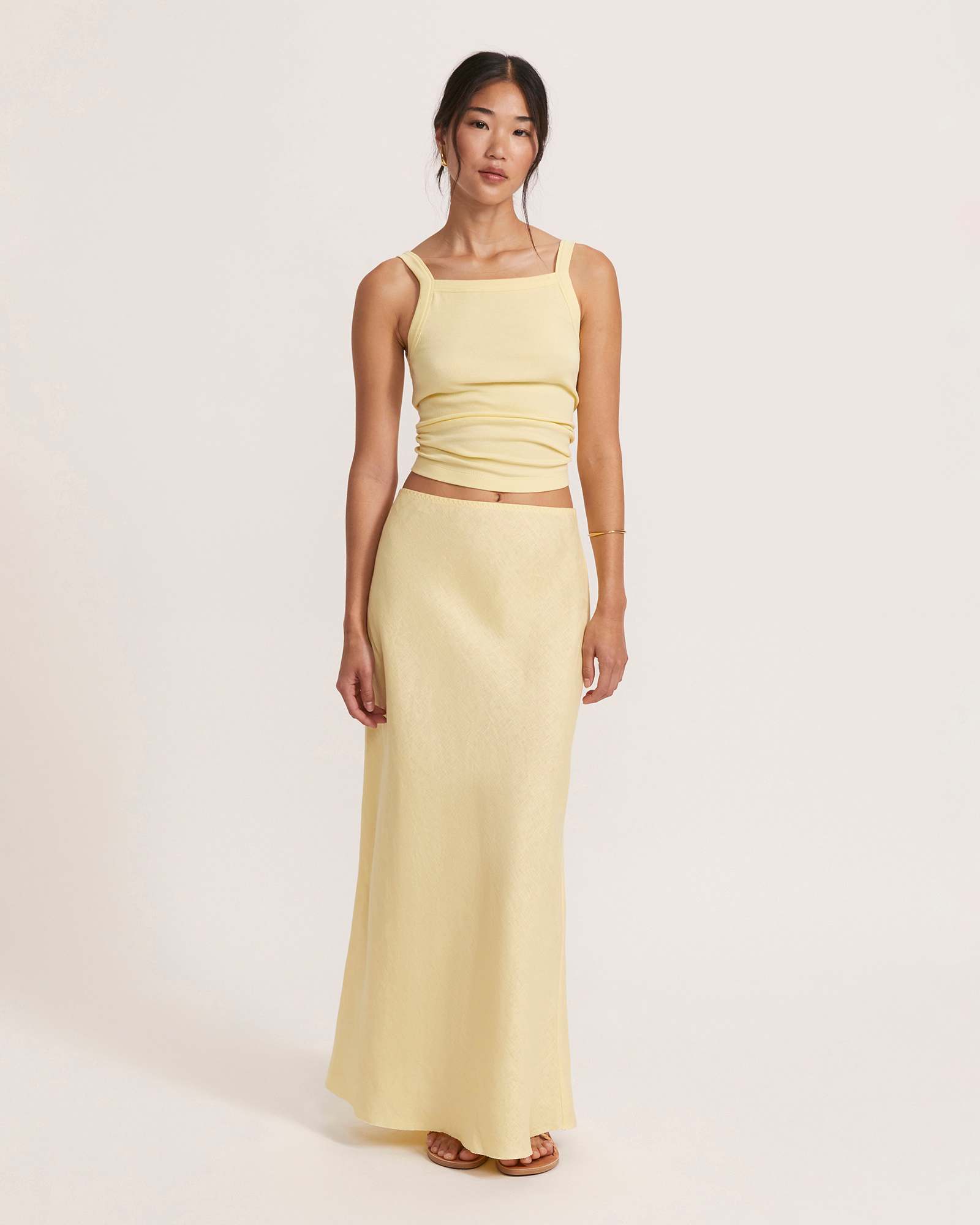 Lila Linen Bias Skirt