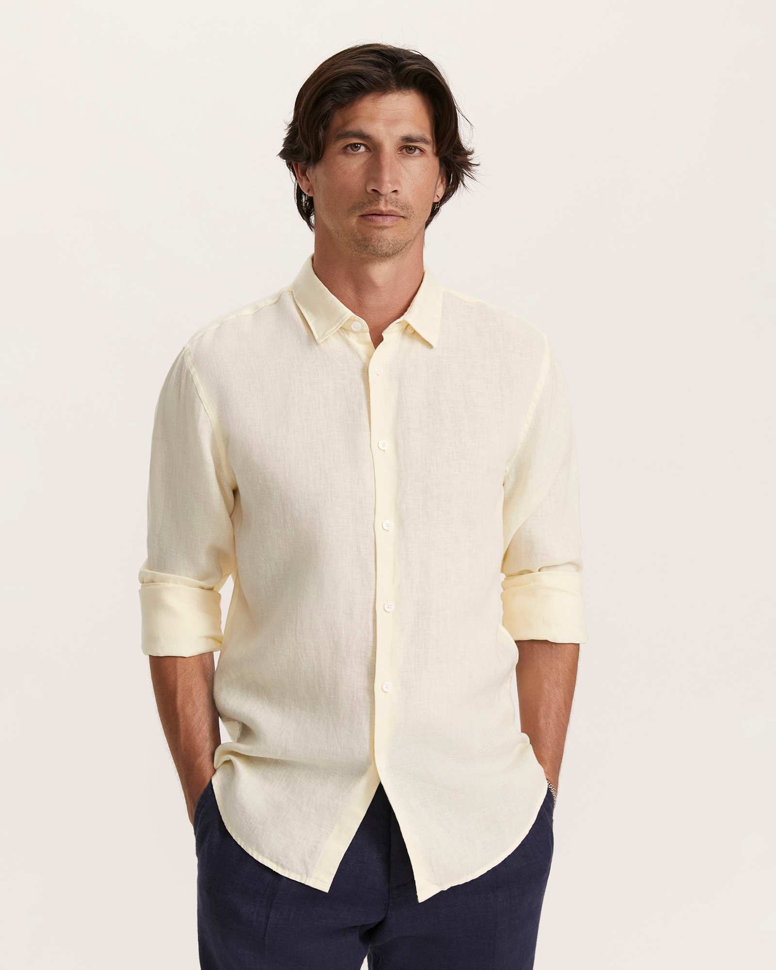 Anderson Long Sleeve Classic Linen Shirt