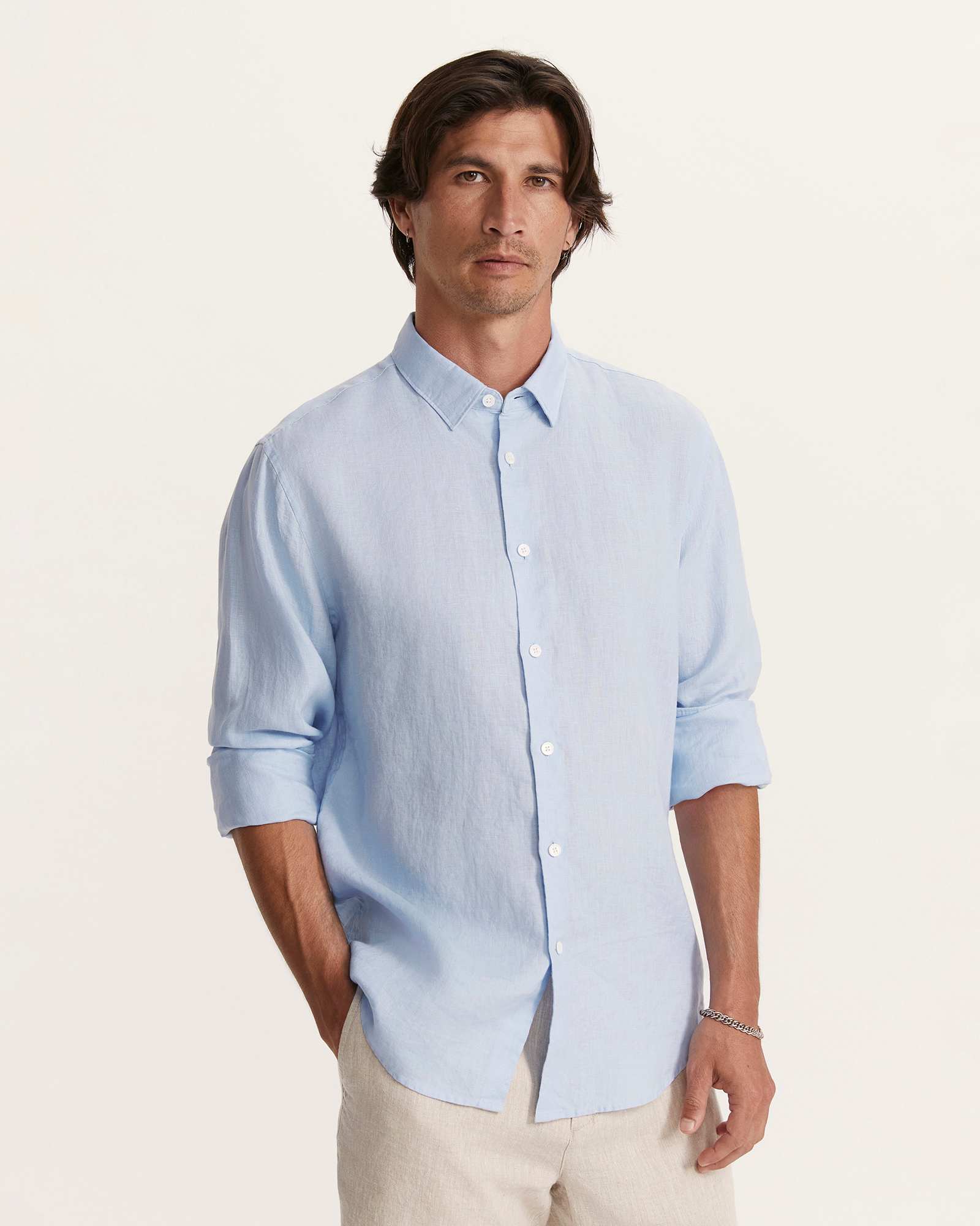 Anderson Long Sleeve Classic Linen Shirt