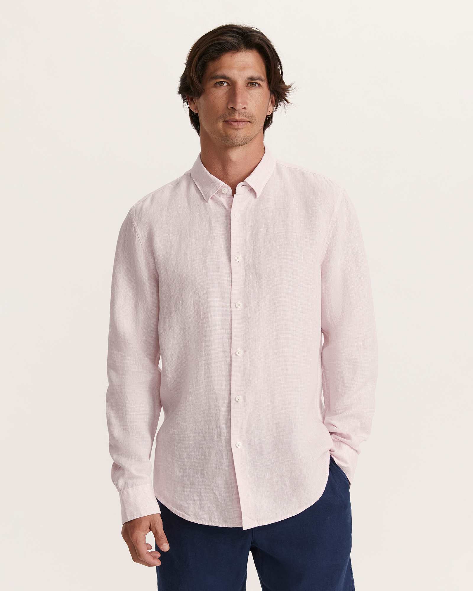 Anderson Classic Yarn Dyed Linen Shirt