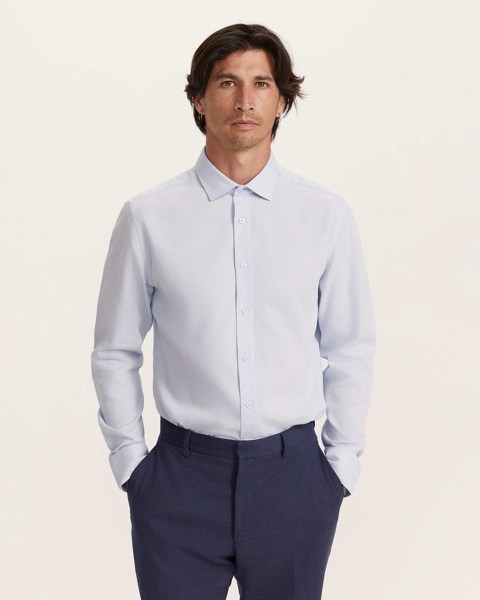 Everett Modern Textured Cotton Shirt