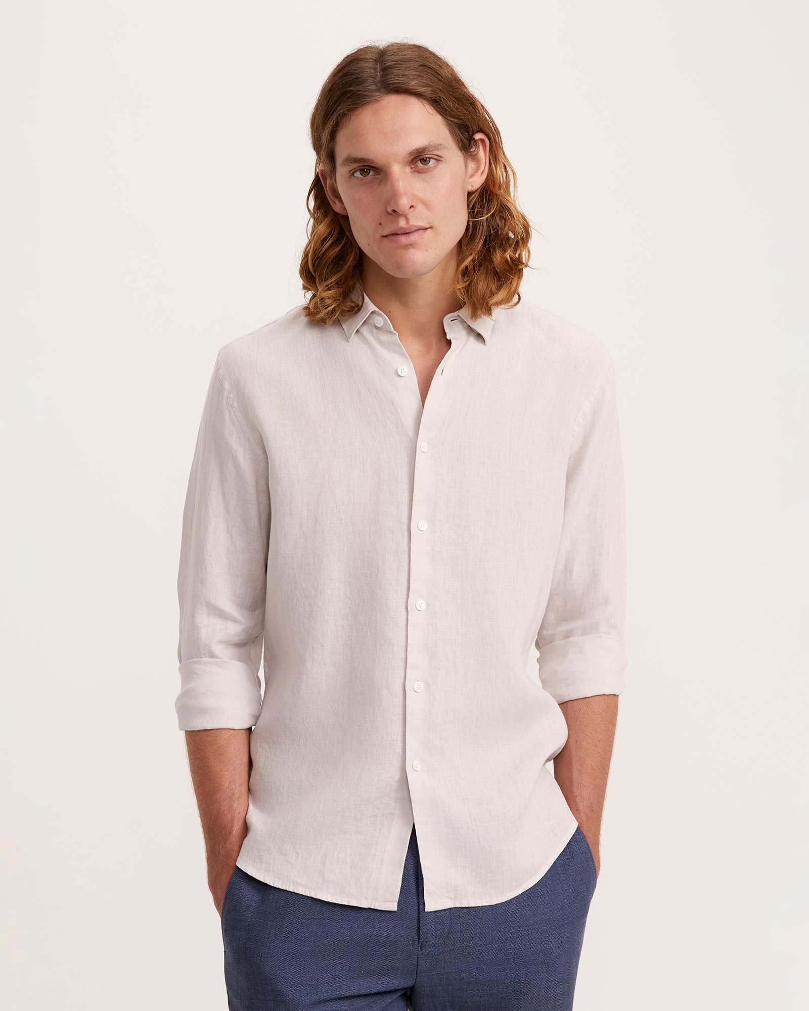 Anderson Long Sleeve Classic Linen Shirt
