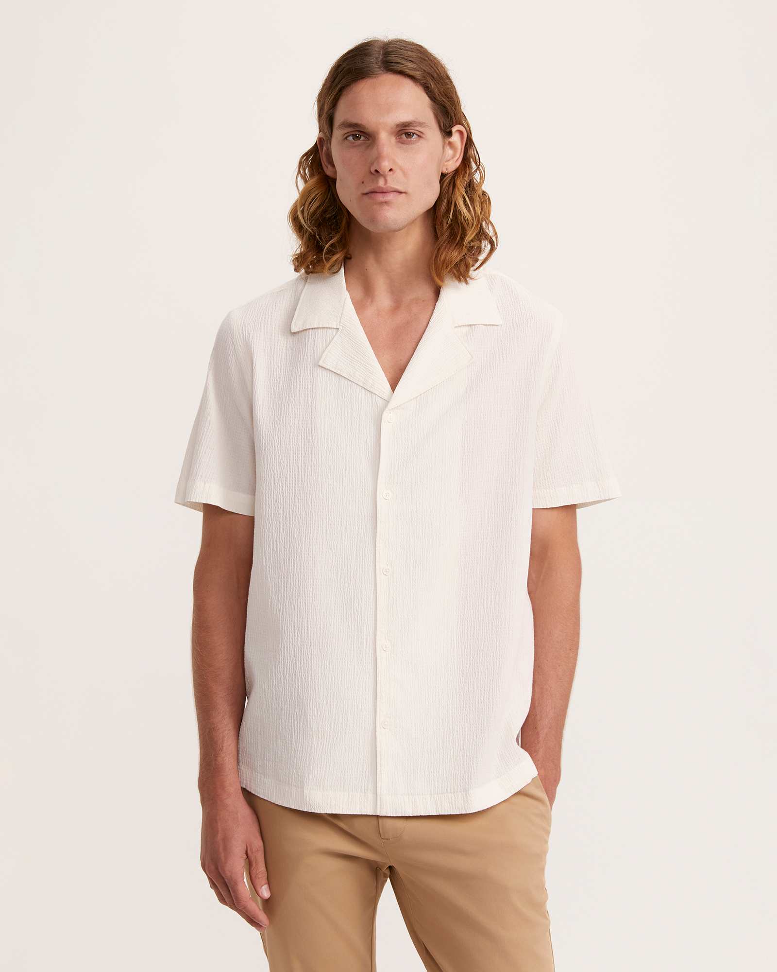 Marco Seersucker Cotton Resort Shirt