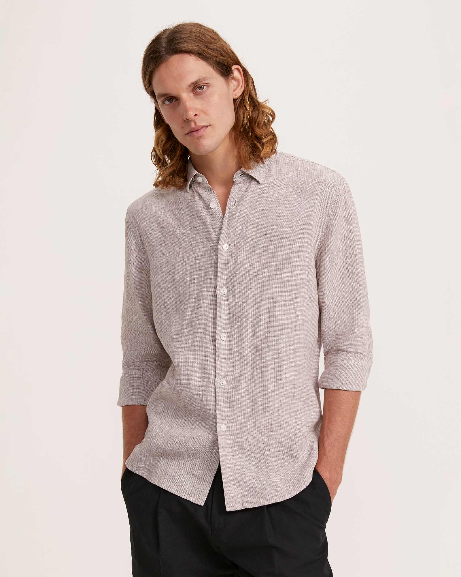 Anderson Classic Yarn Dyed Linen Shirt