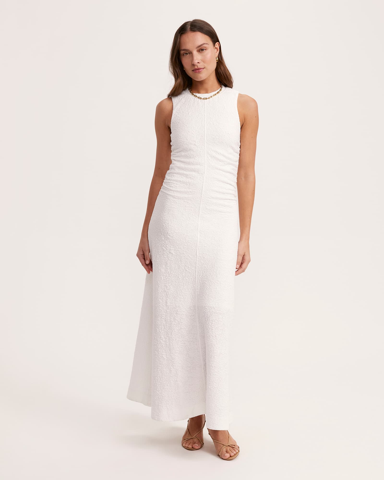 Ezra Gathered Midi Dress