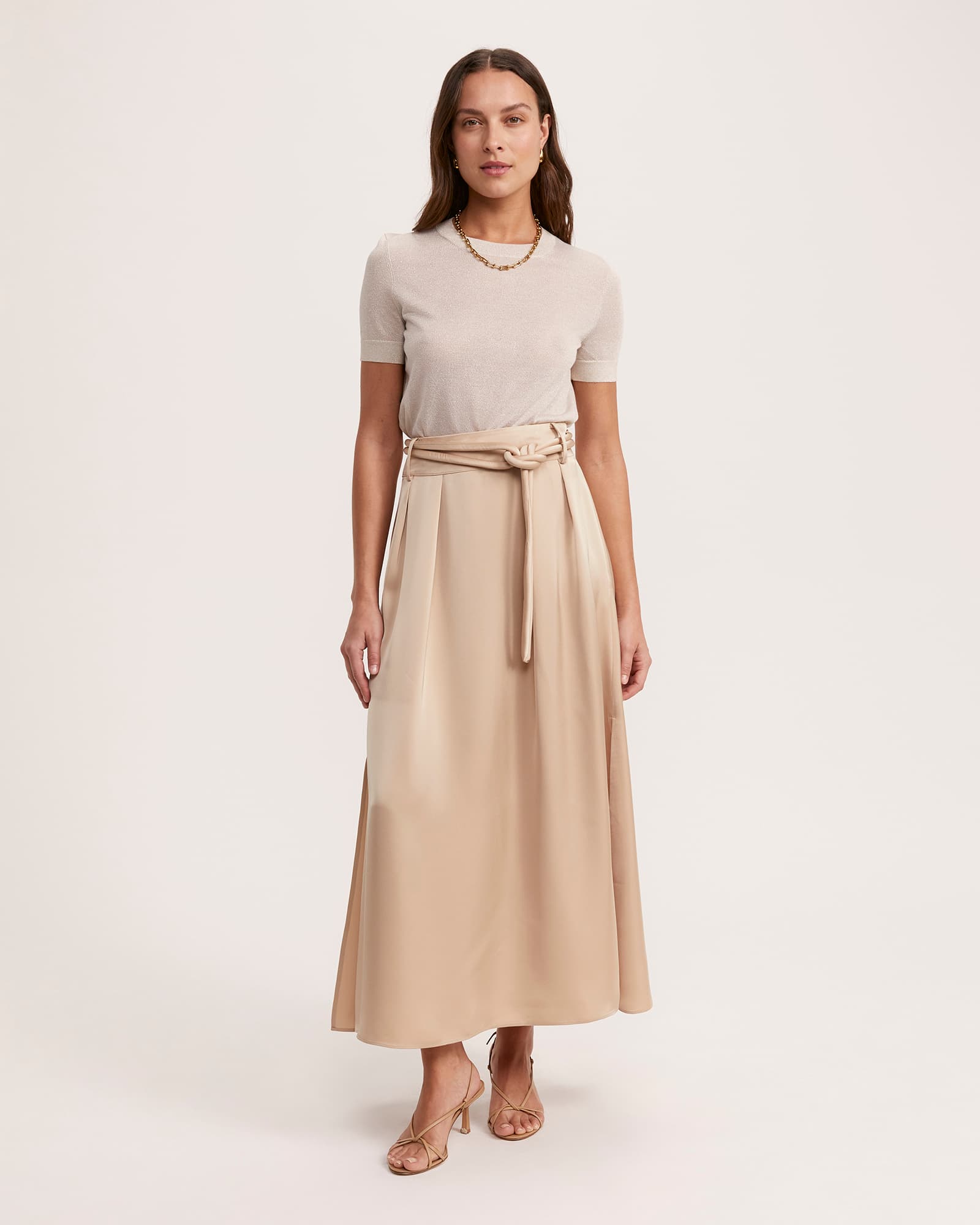 Jayde Belted Midi Skirt