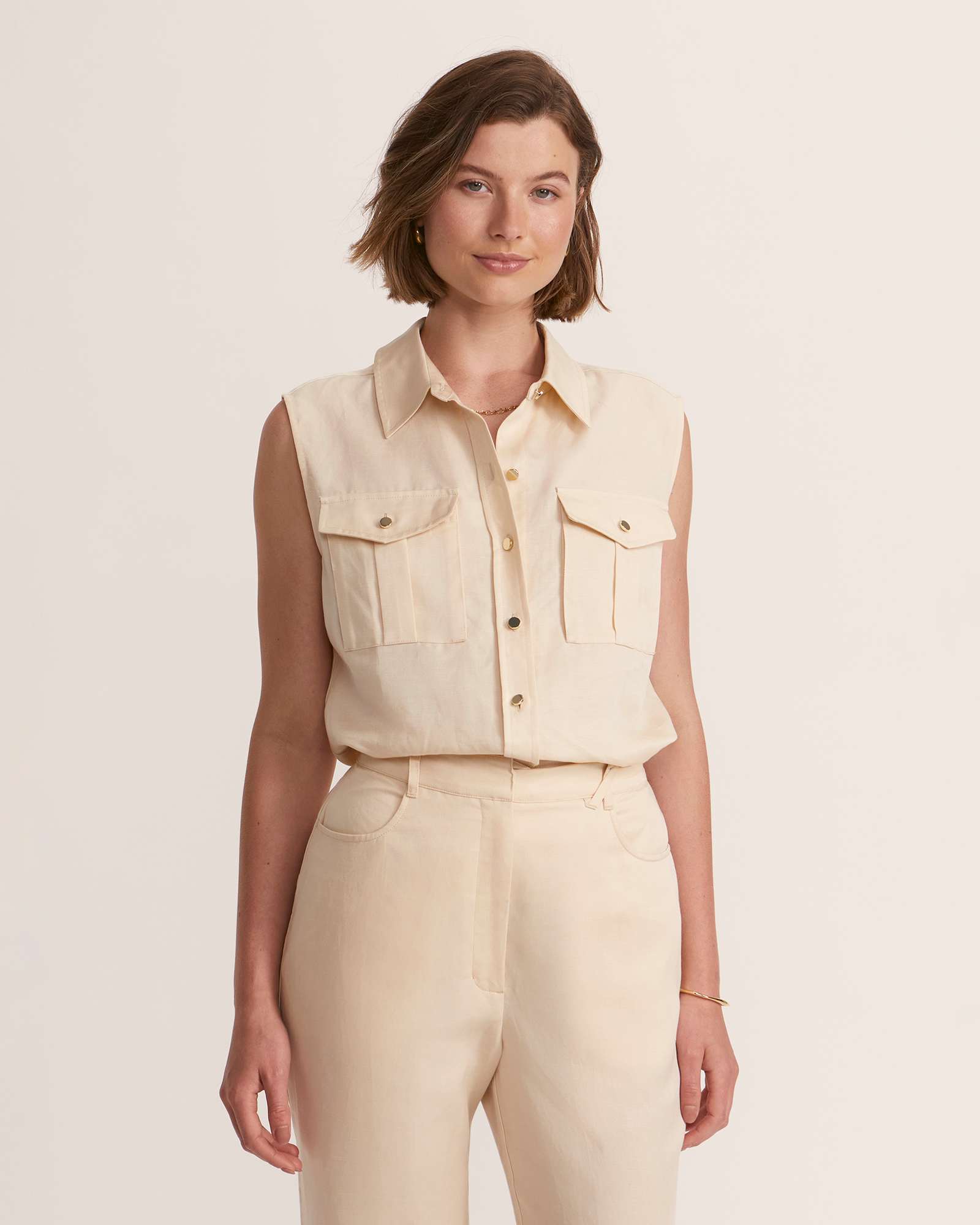 Mabel Utility Sleeveless Shirt