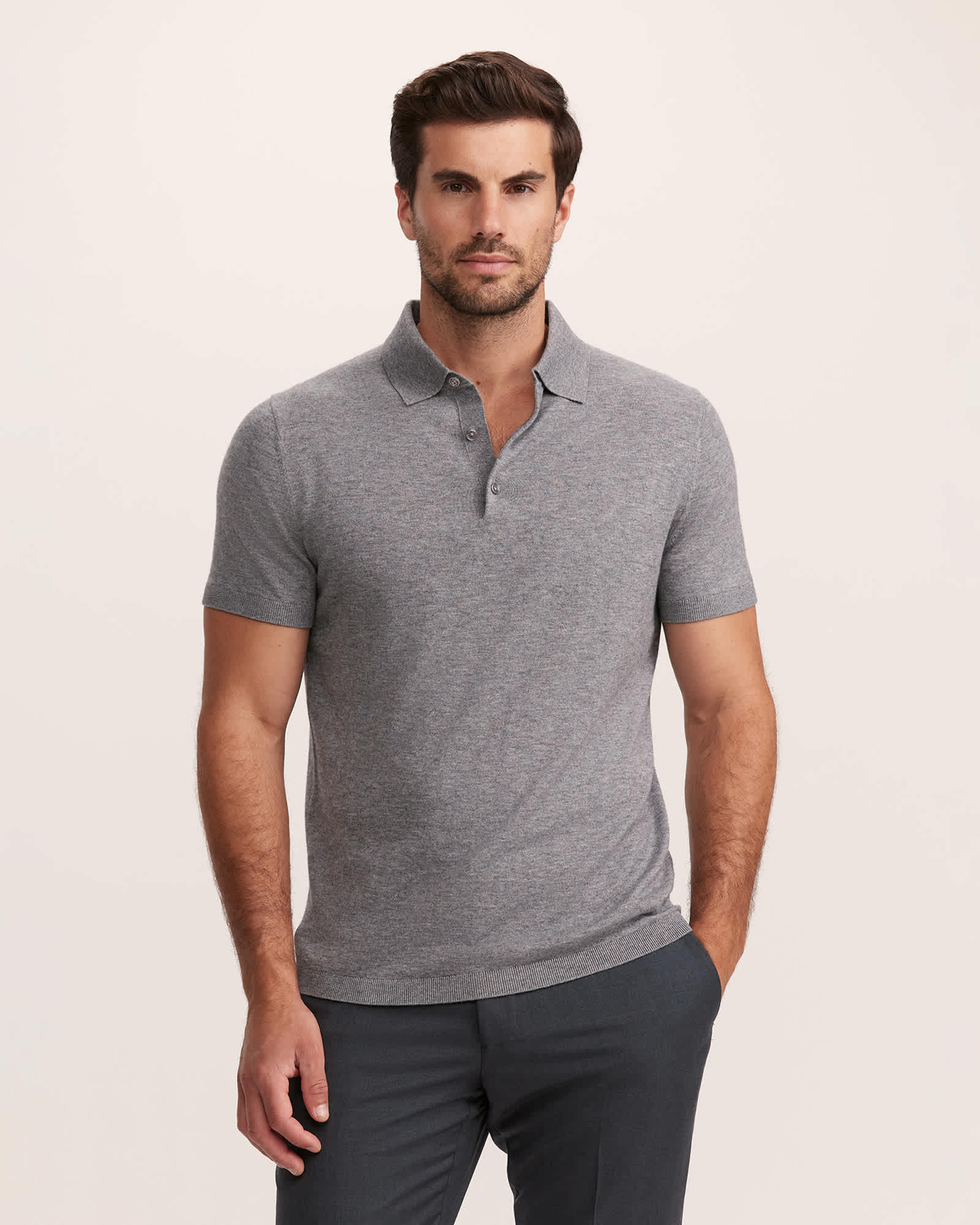 Miramar Cotton Wool Knit Polo