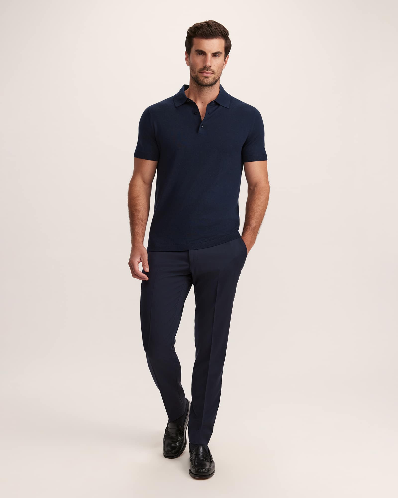 Miramar Cotton Wool Knit Polo