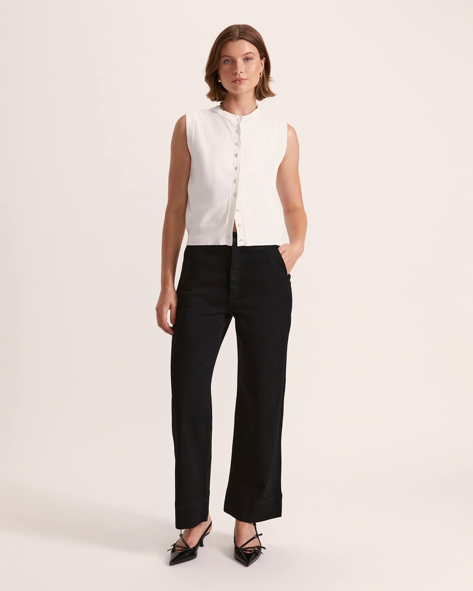 Ava Cropped Wide Leg Jean