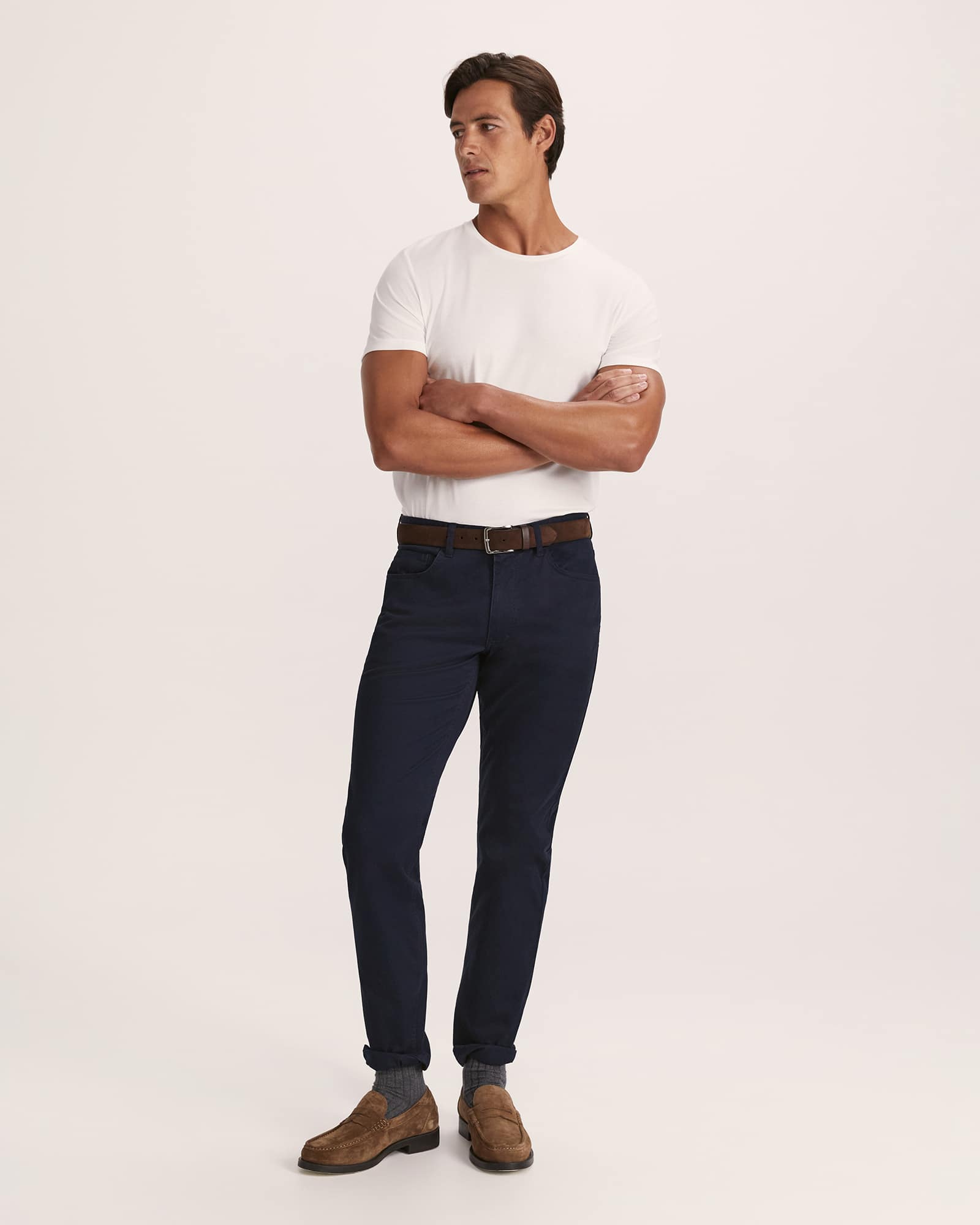 James Brushed Cotton 5 Pocket Pant