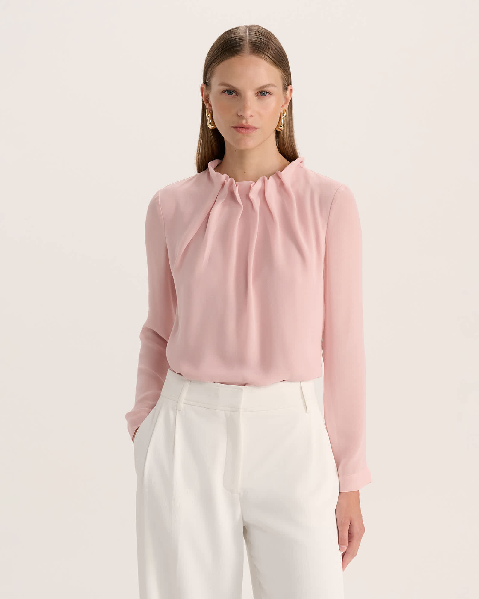 Willa High Neck Long Sleeve Top