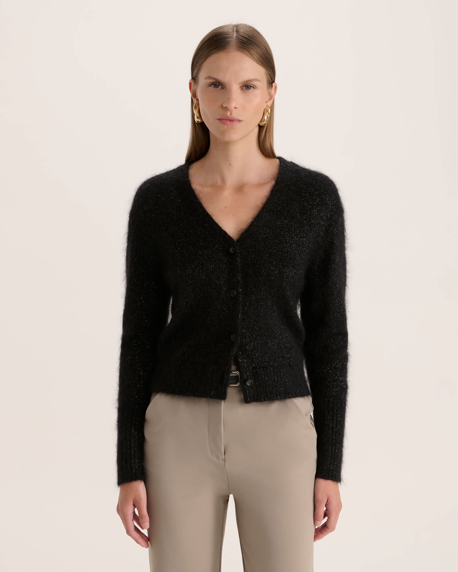 Maisy Mohair Wool Long Sleeve Cardi