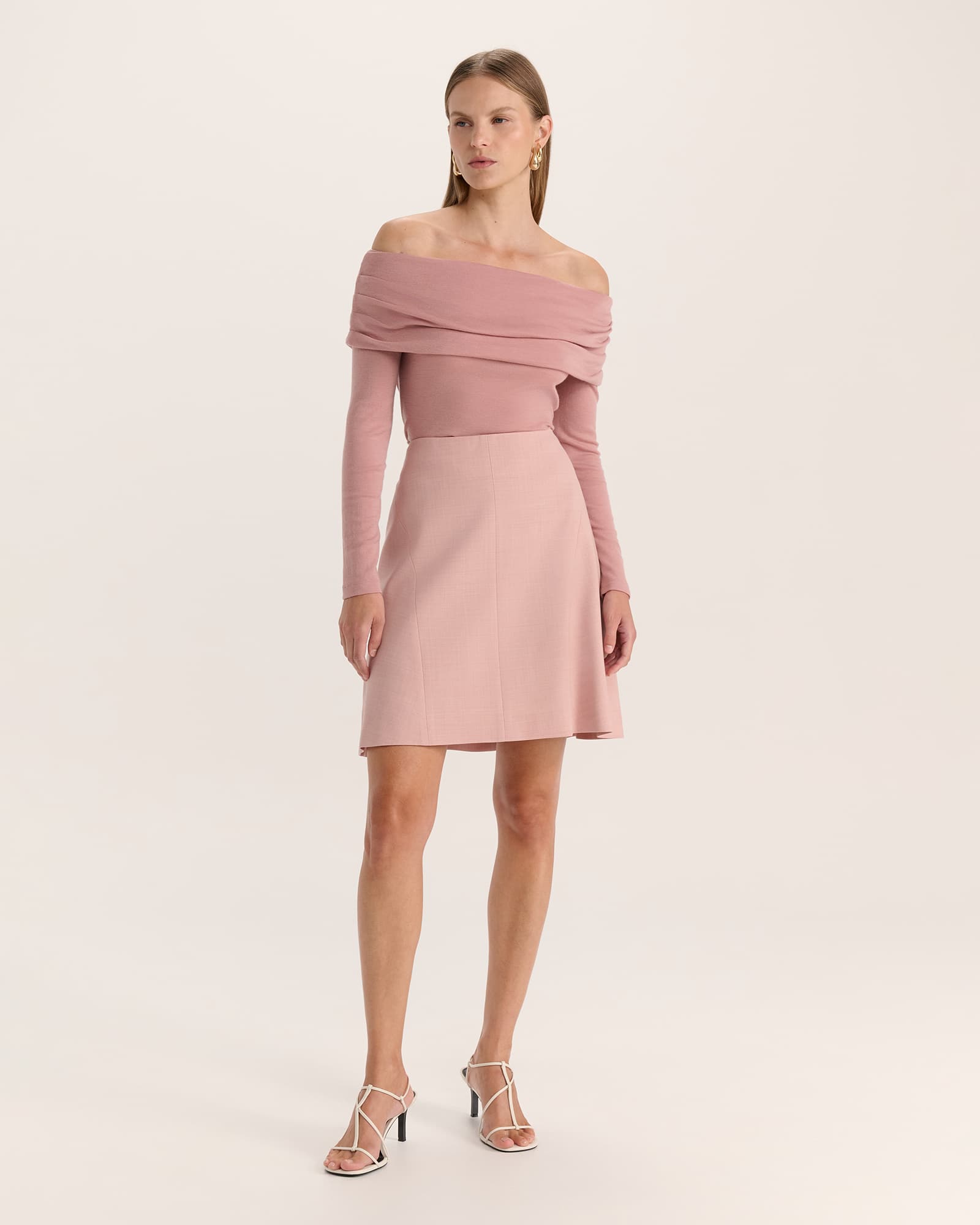Celeste Wool Flippy Mini Skirt