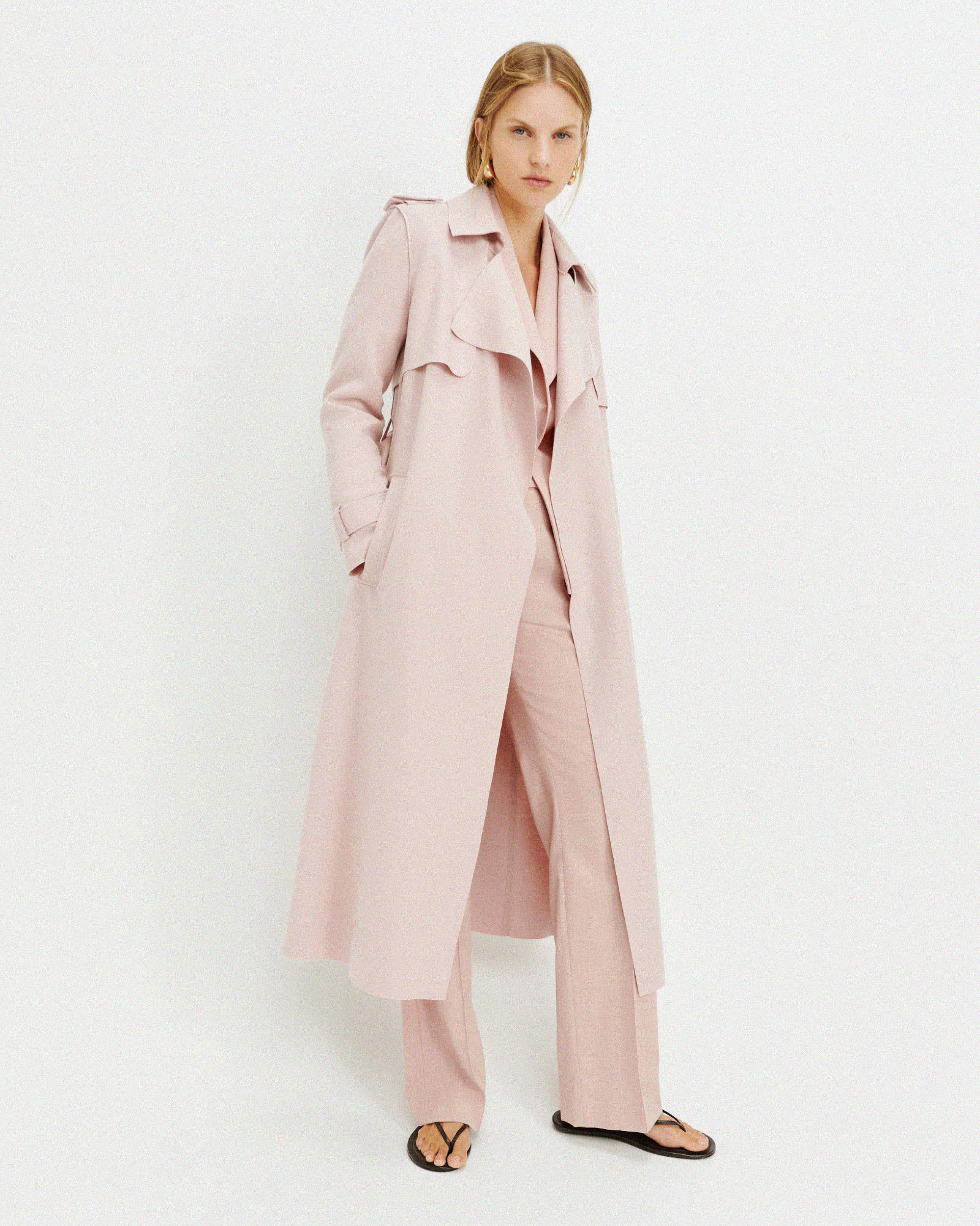 Karla Wool Longline Trench Coat