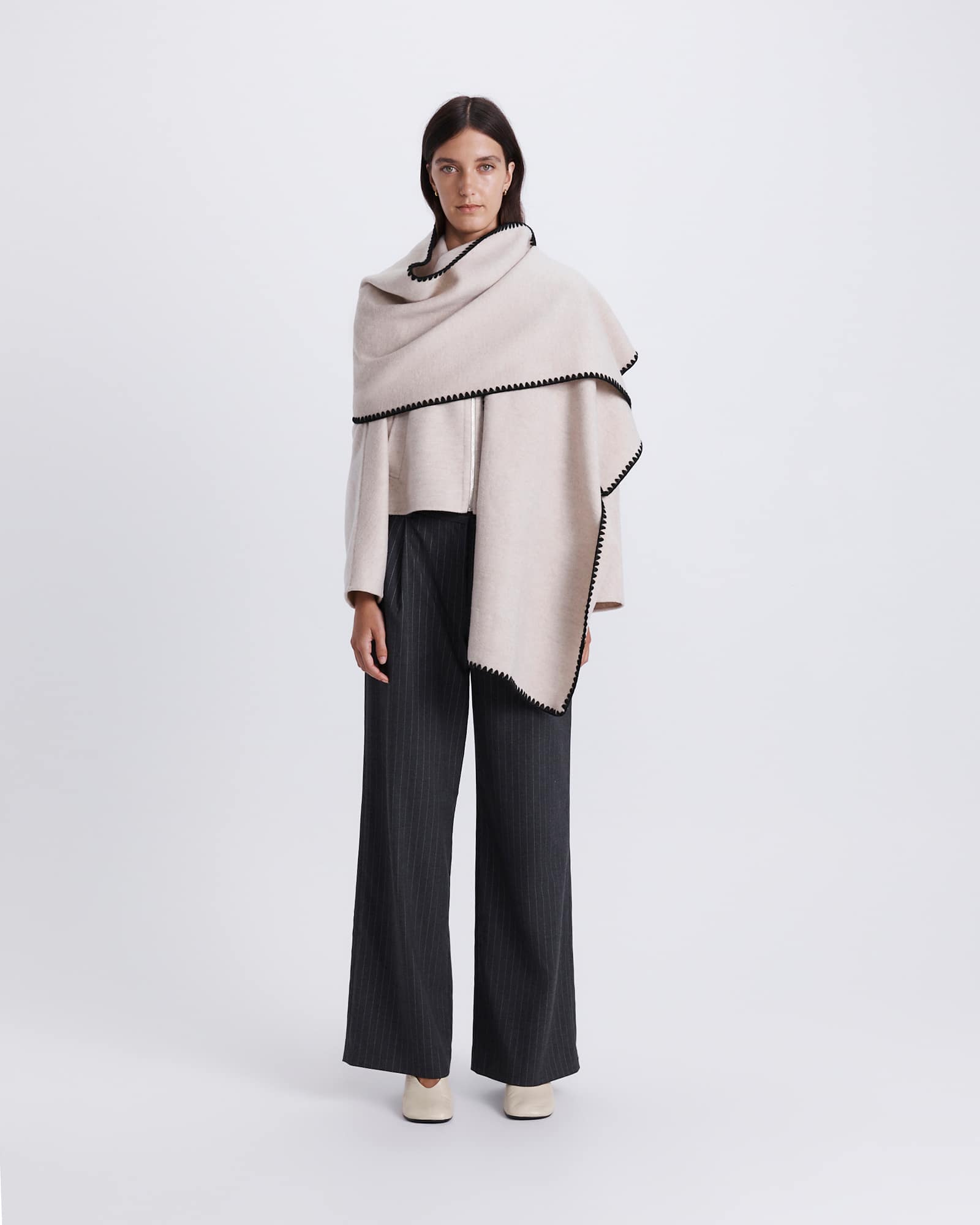 Kayla Contrast Stitch Scarf