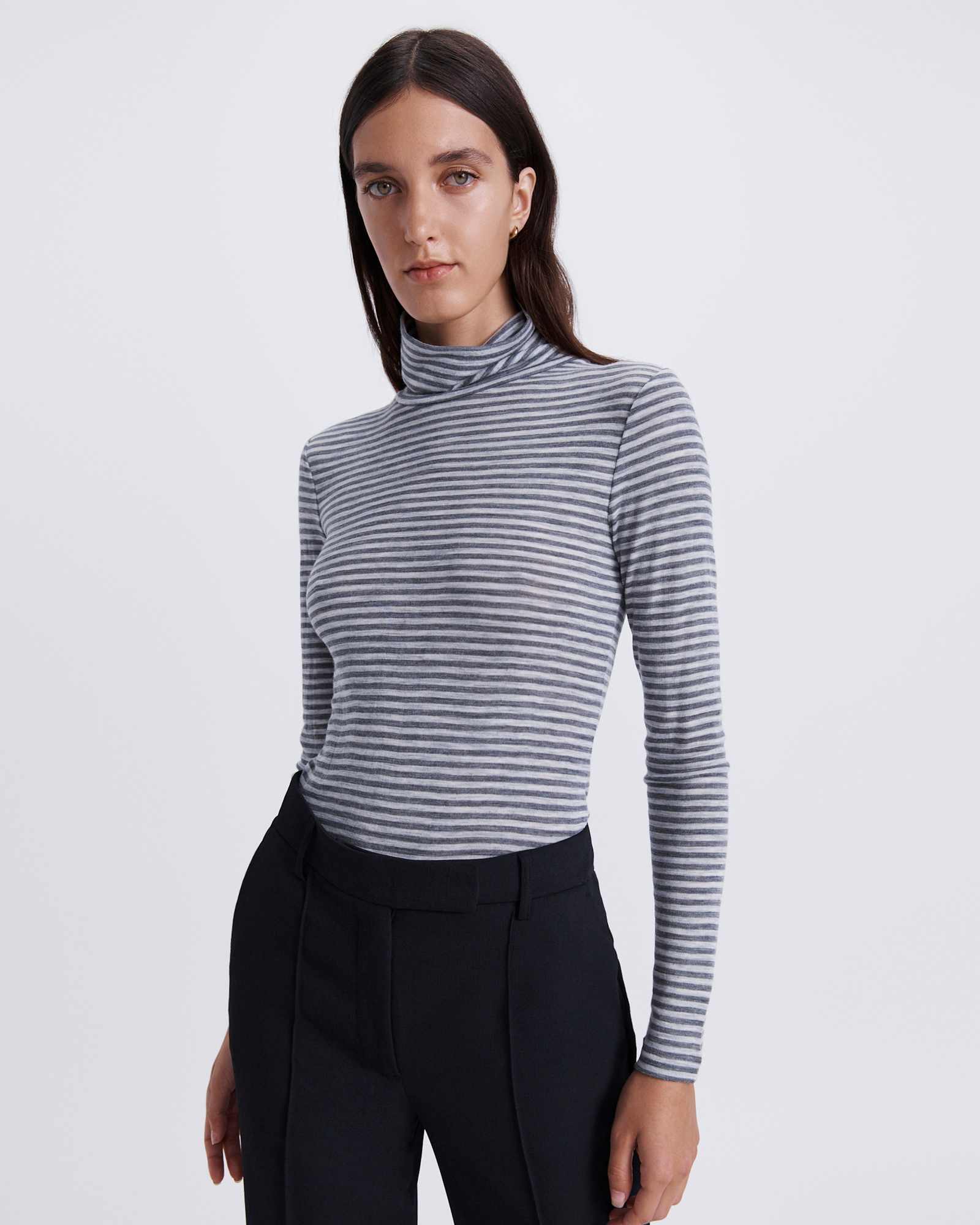 Coco Wool Striped Long Sleeve Top
