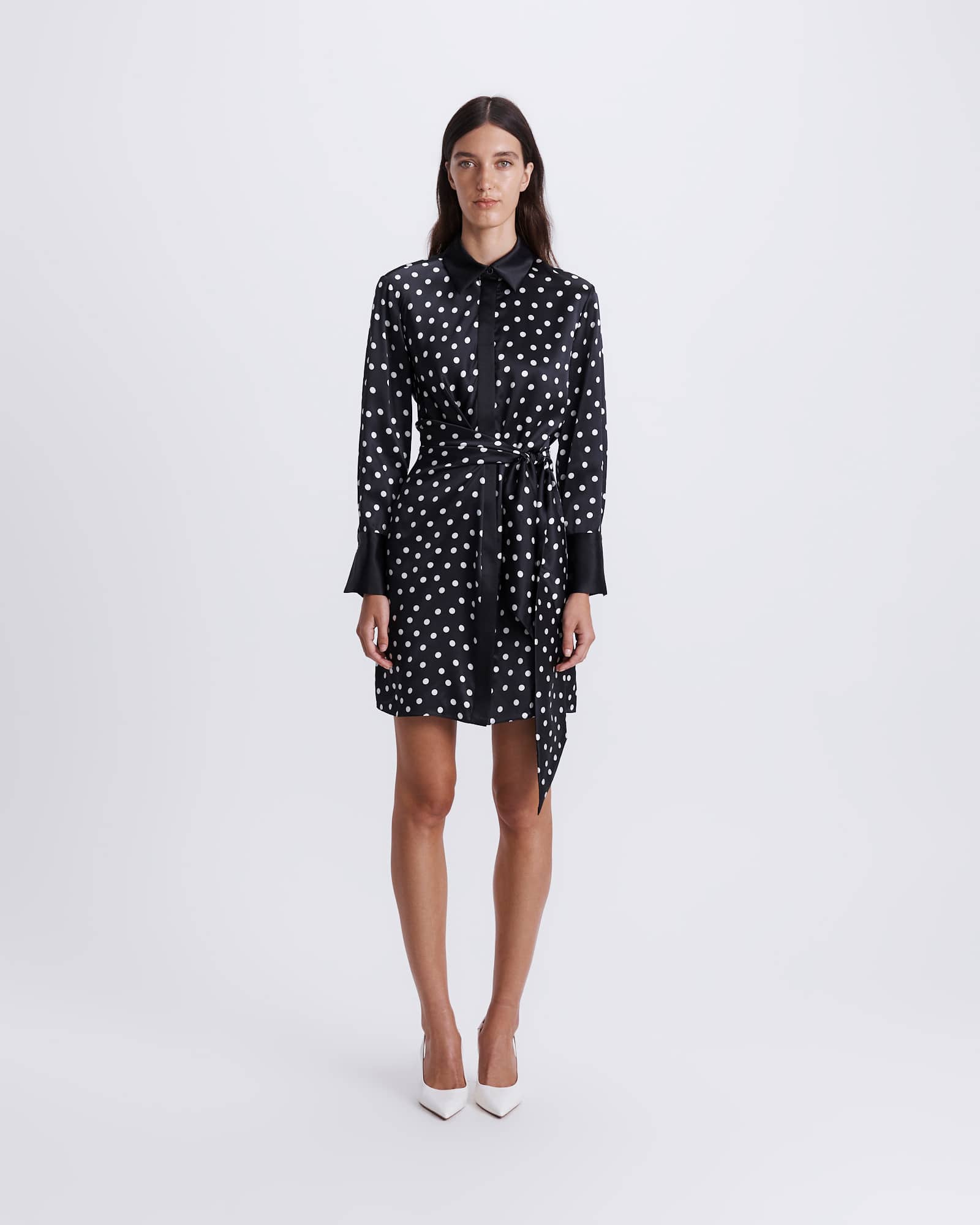Presley Silk Mini Shirt Dress