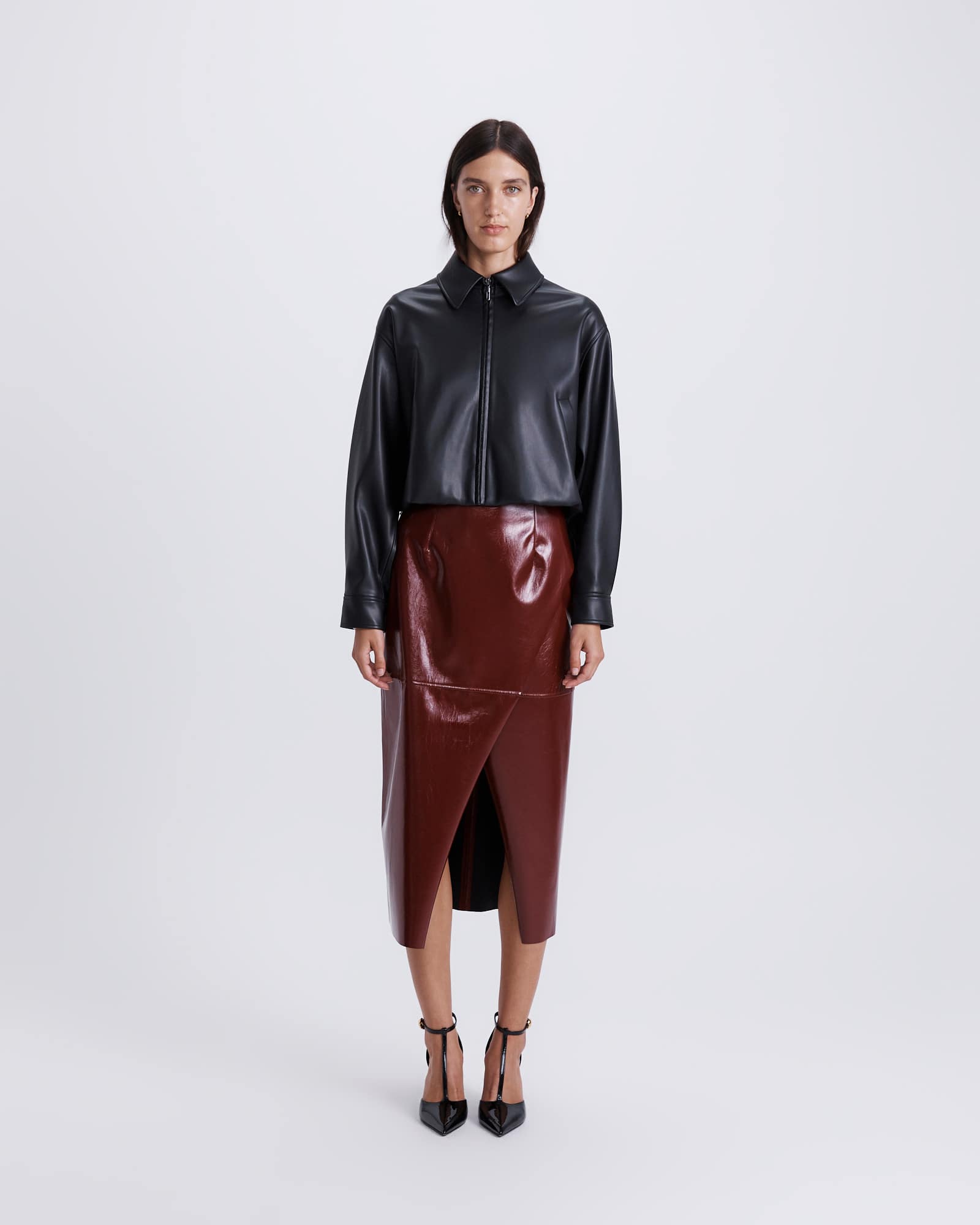 Viv Faux Leather Bomber