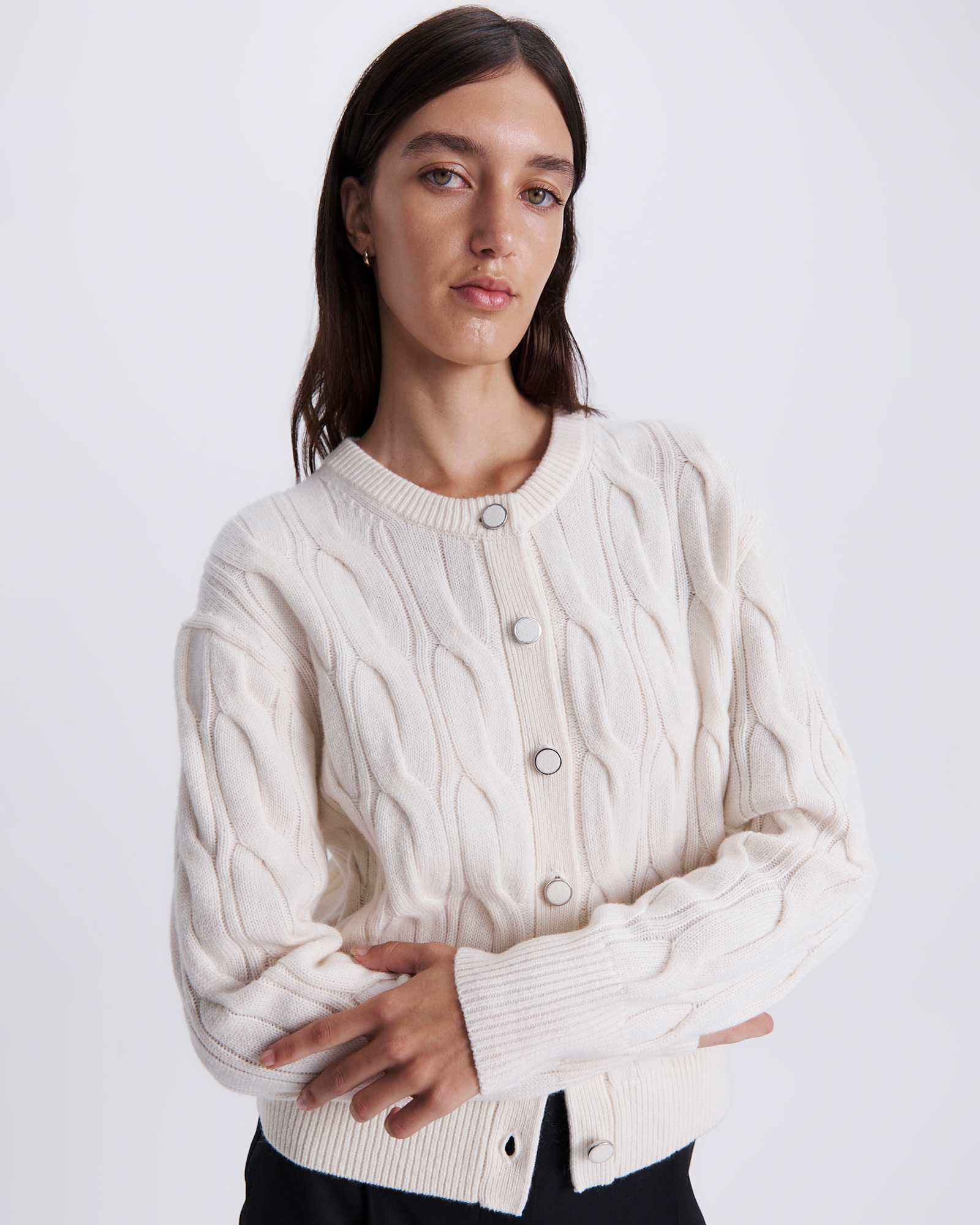 Nora Wool Cashmere Cable Cardi