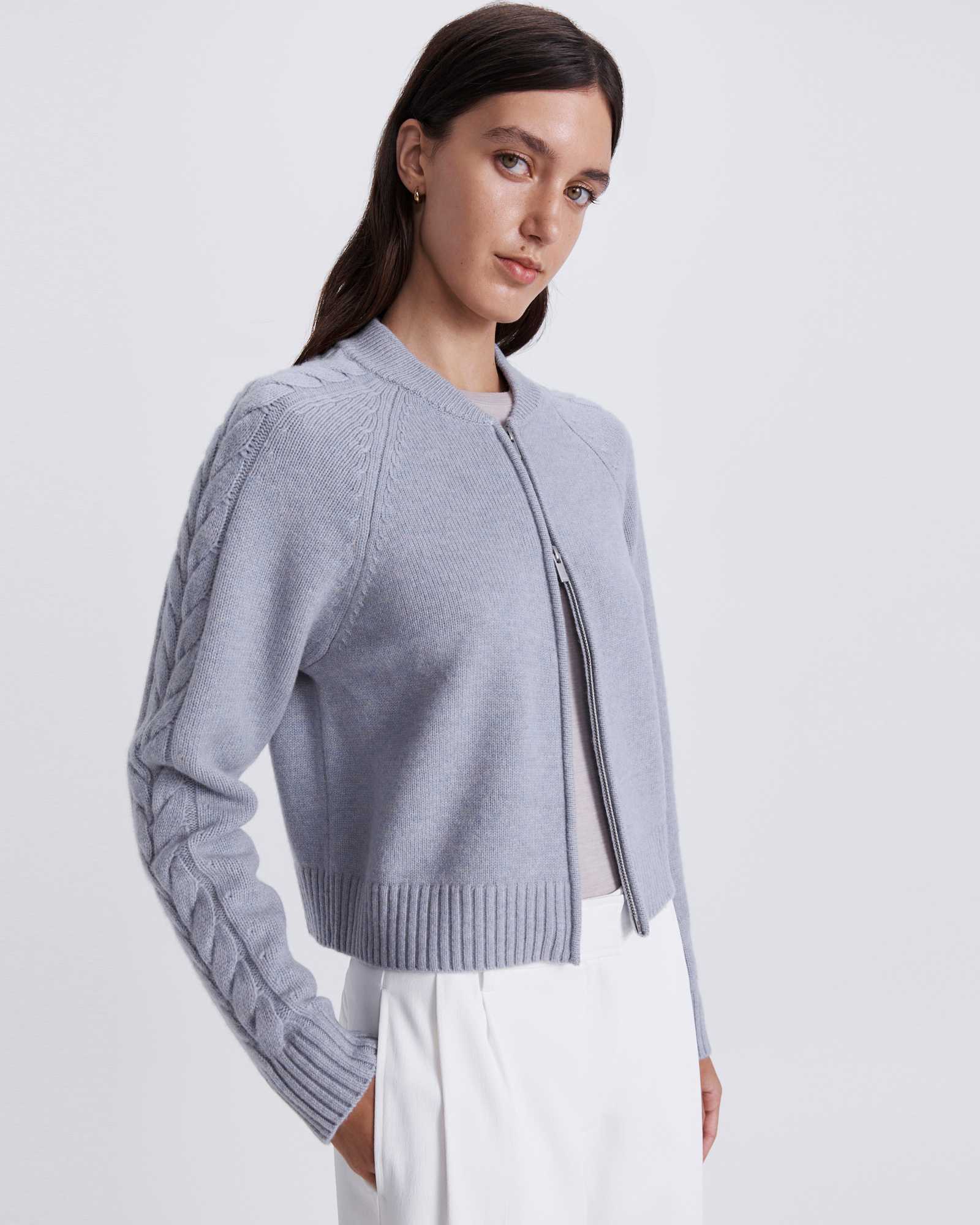 Claudia Wool Cable Bomber