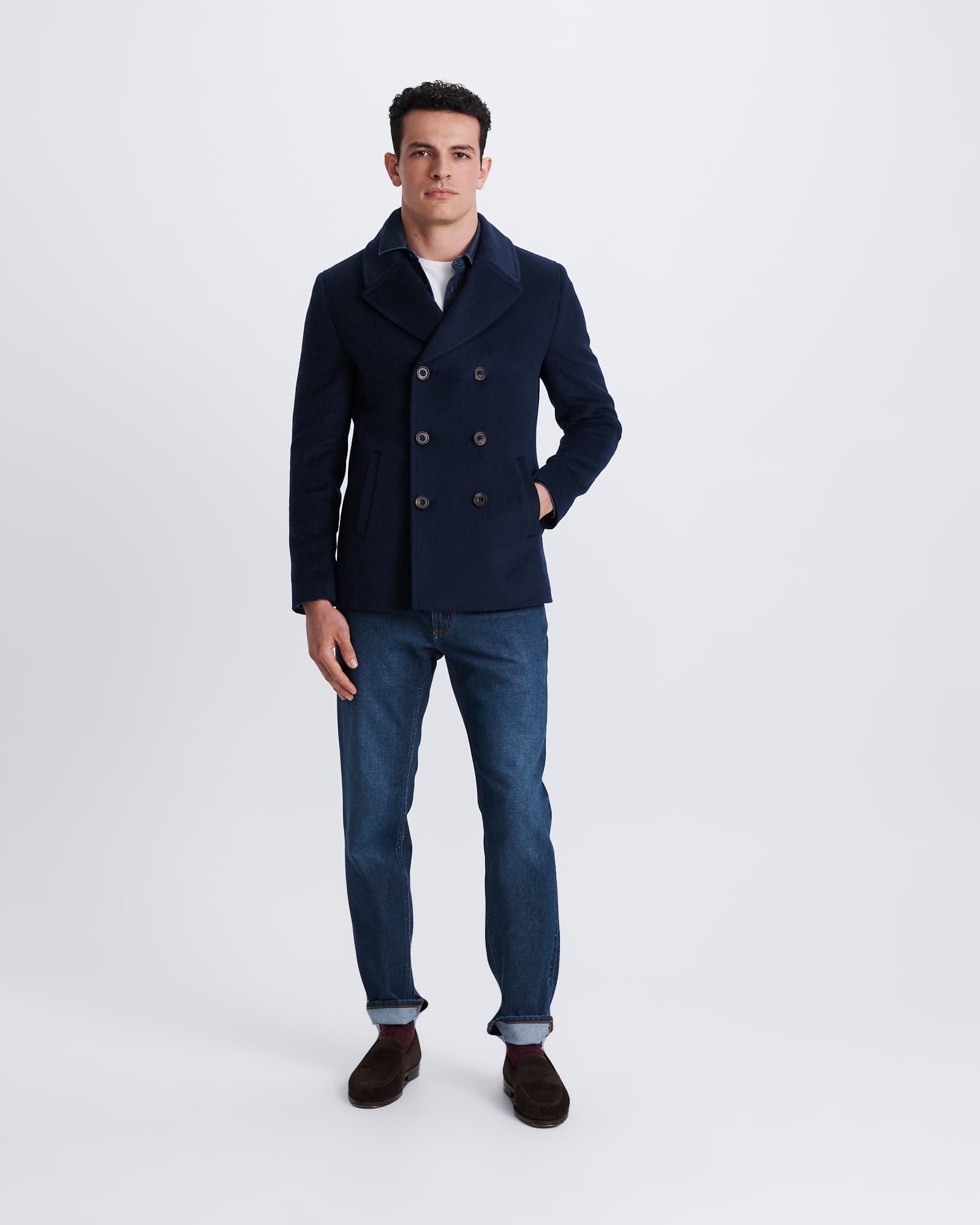 Jimmy Wool Blend Pea Coat