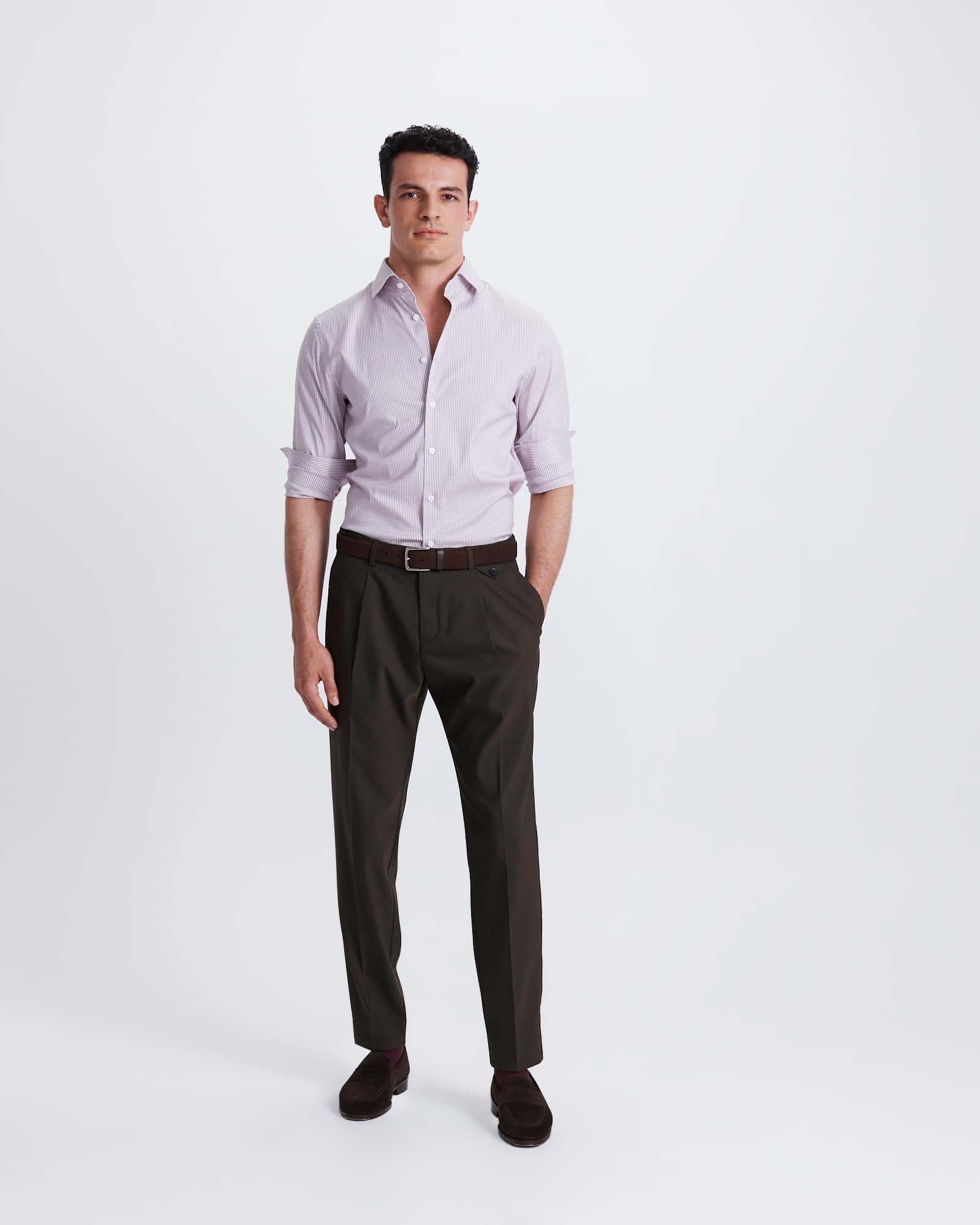 Lucian Long Sleeve Stretch Check Shirt