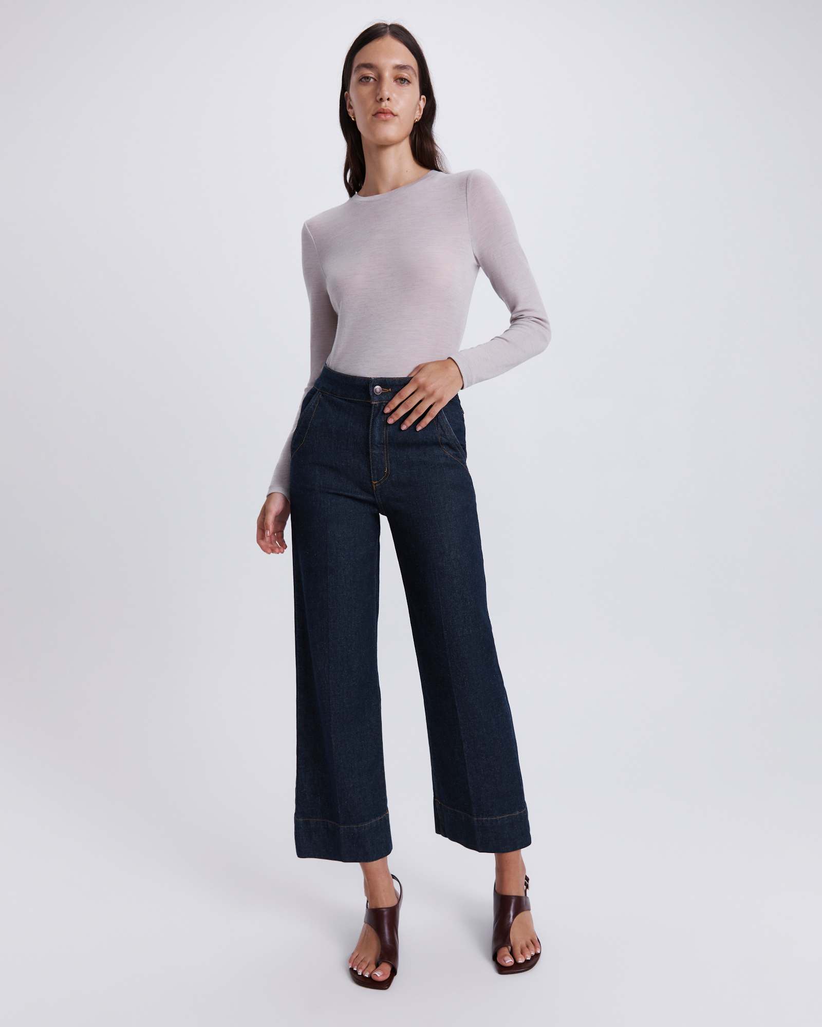Ava Cropped Wide Leg Jean
