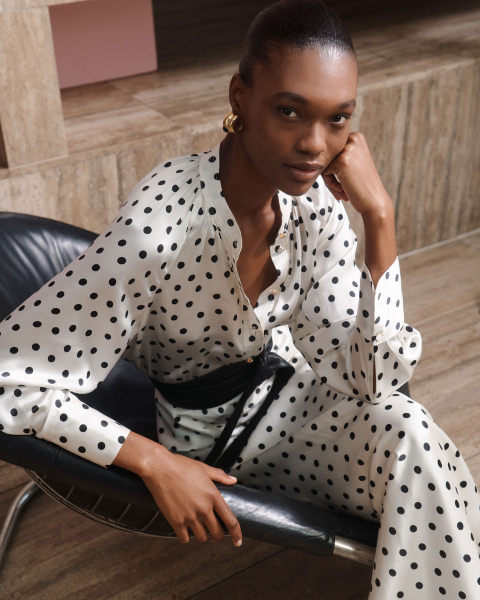 Presley Silk Long Sleeve Blouse