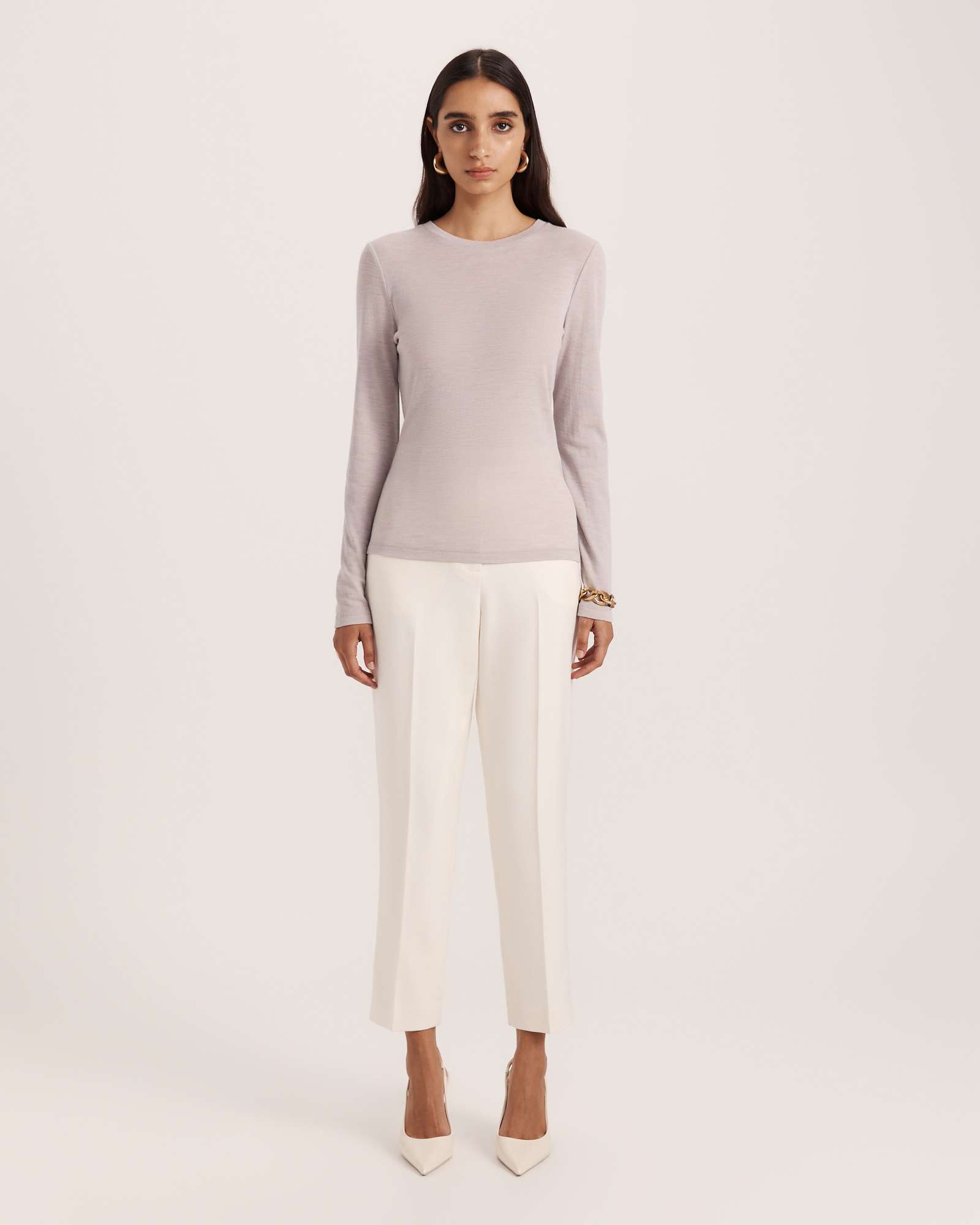 Coco Wool Long Sleeve Crew Neck Top