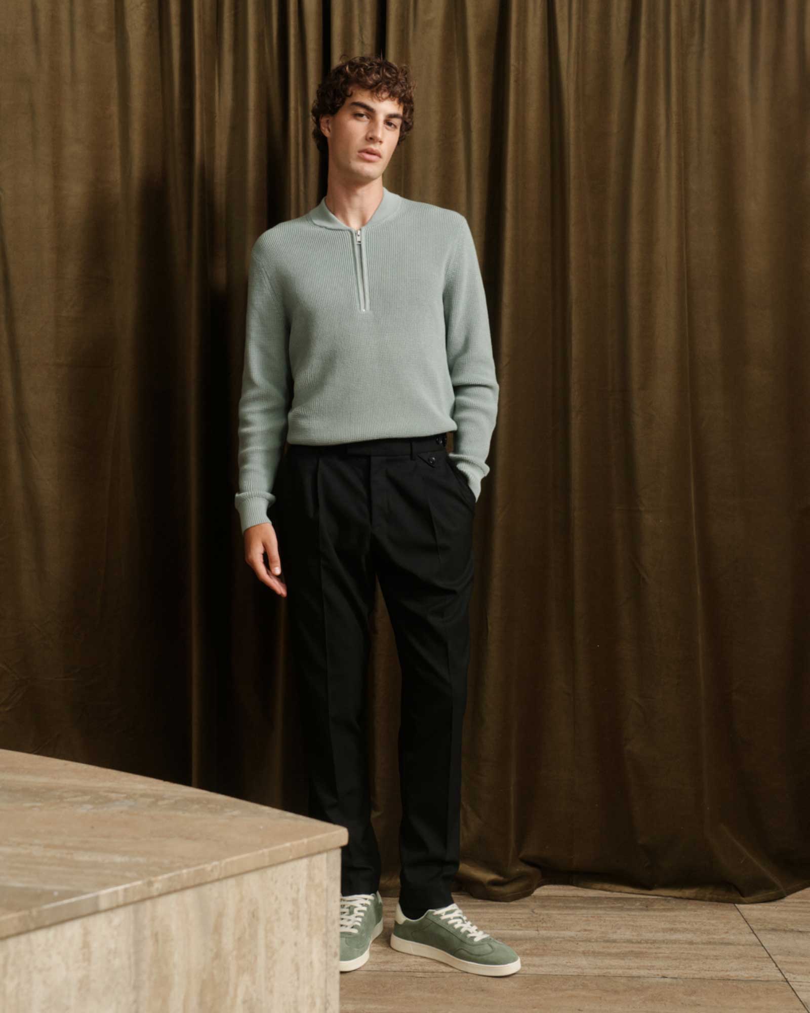 Angus Quarter Zip Knit