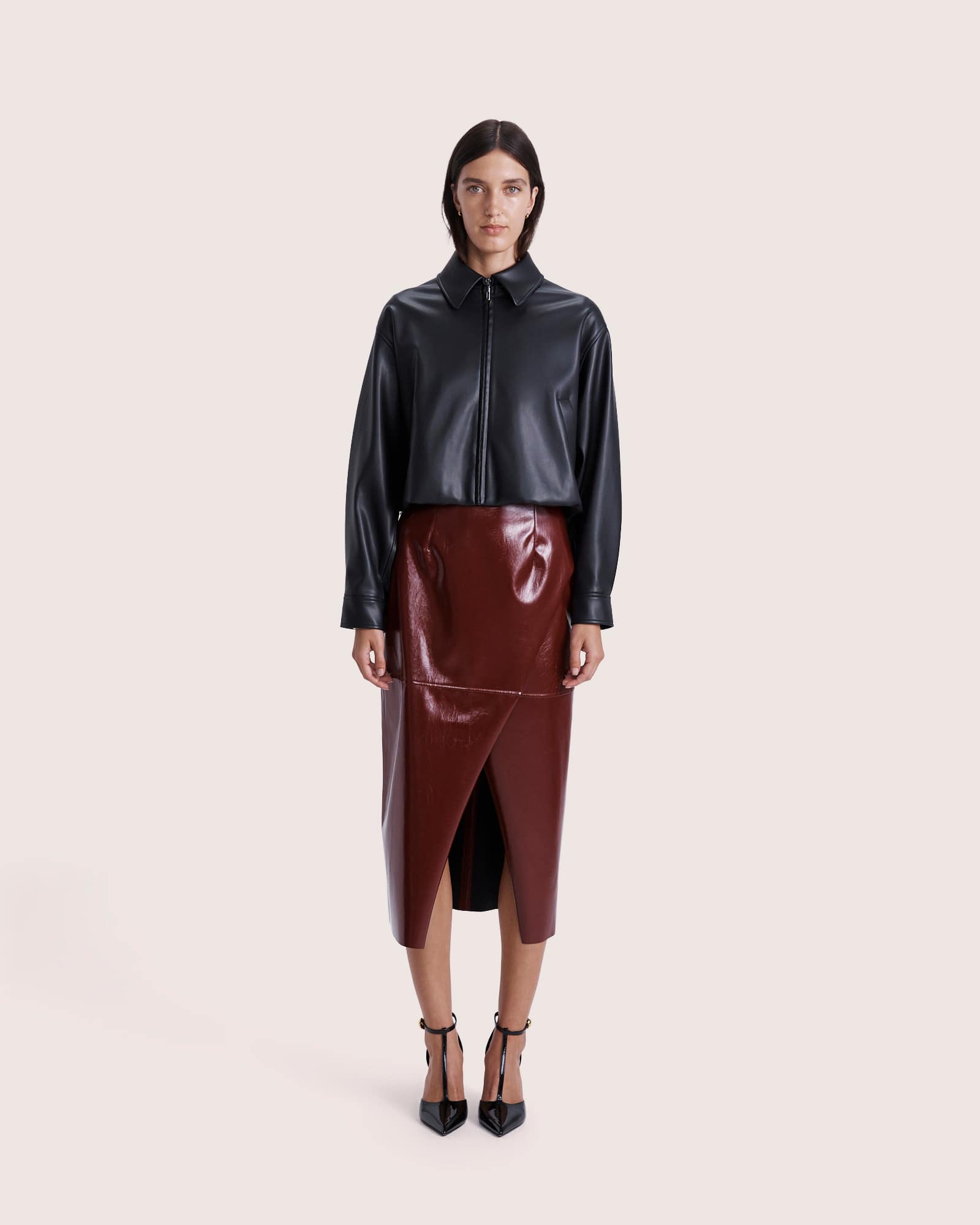 Viv Faux Leather Bomber