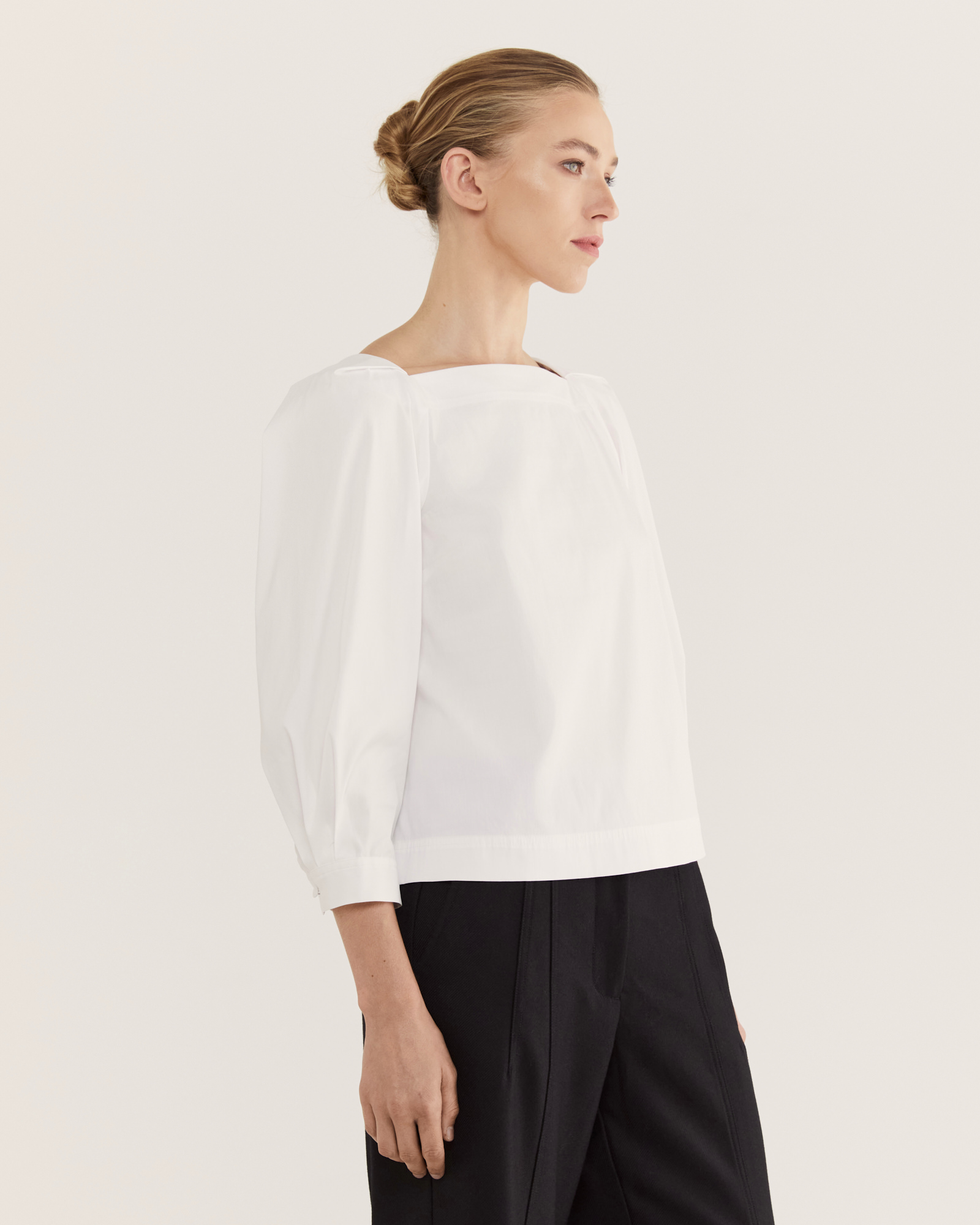 H and m puff sleeve top on sale